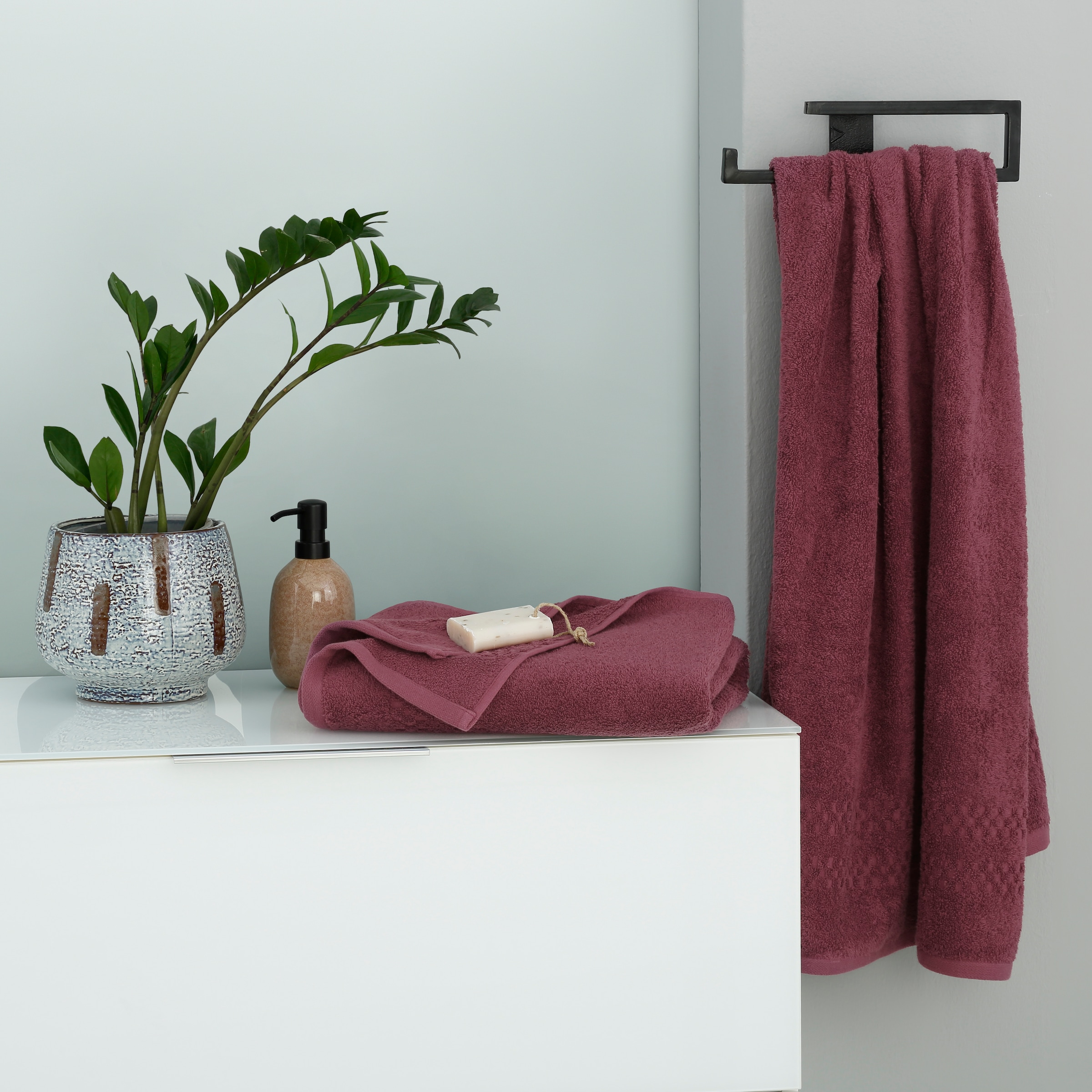 Home affaire Handtuch Set »Regona, | Frottier, Handtücher flauschig Set, 2 BAUR mit Baumwolle tlg., Premium 100% weich,«, und Bordüre, Handtuch-Set