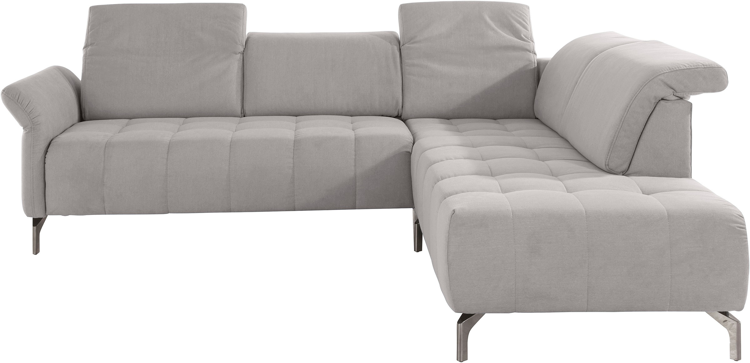 INOSIGN Ecksofa »Fresh L-Form«, Federkern, wahlweise Kopfteilverstellung und motorischer Vorziehsitz