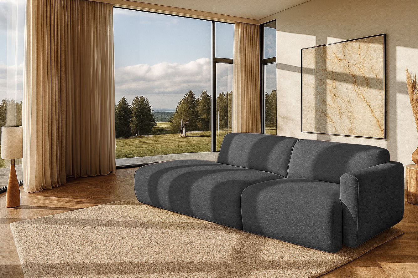 Home affaire 2-Sitzer "Myrland Kompaktsofa" Breite 220 cm, Chenille, Easy C günstig online kaufen