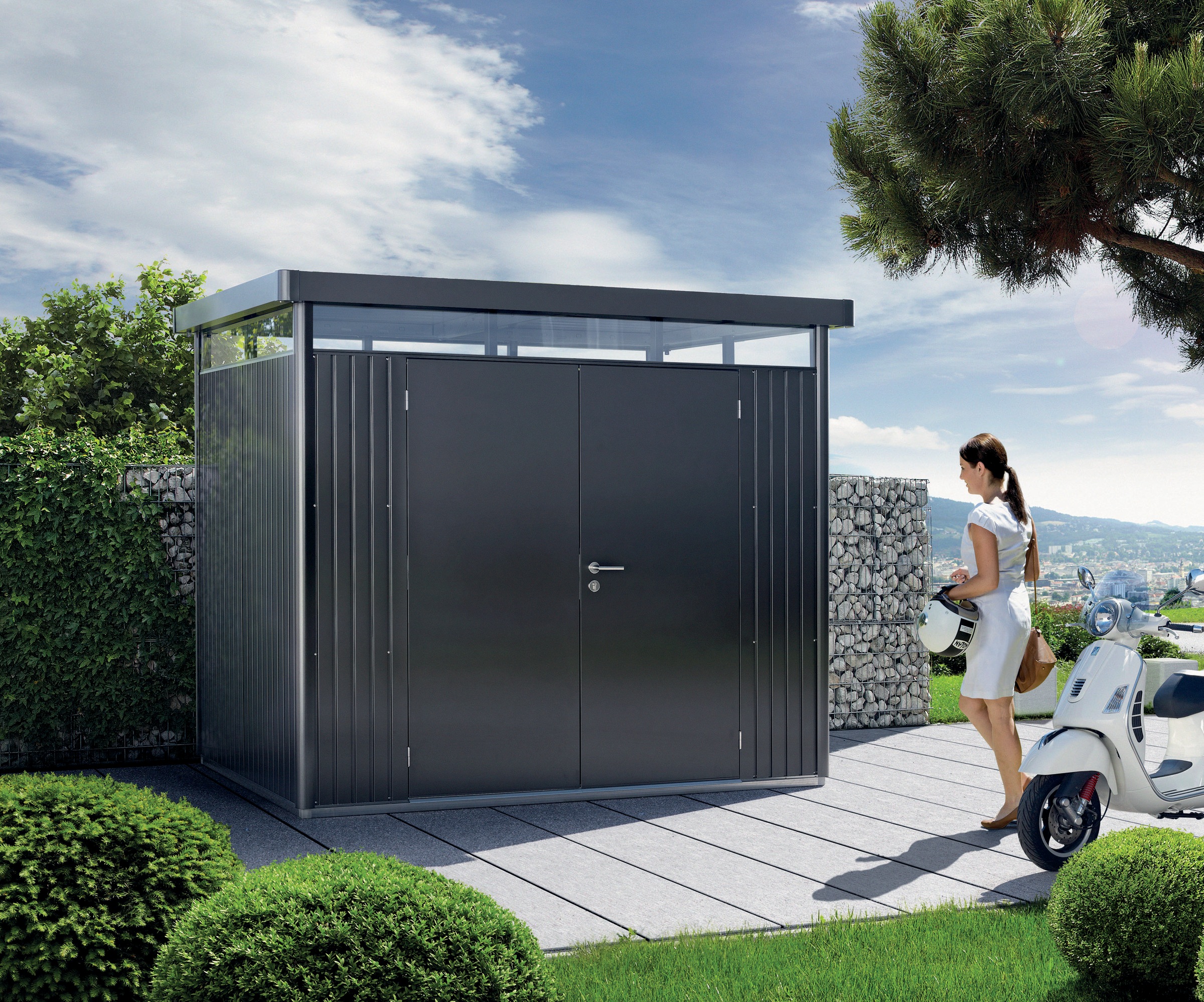 Biohort Gerätehaus "HIGHLINE Gr. H2, verschiedene Farben" stylisches Metall günstig online kaufen