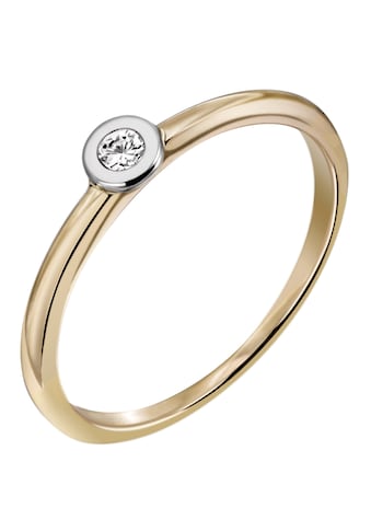 Solitärring »Schmuck Geschenk Gold 585 Damenring Verlobungsring Goldring LIEBE«