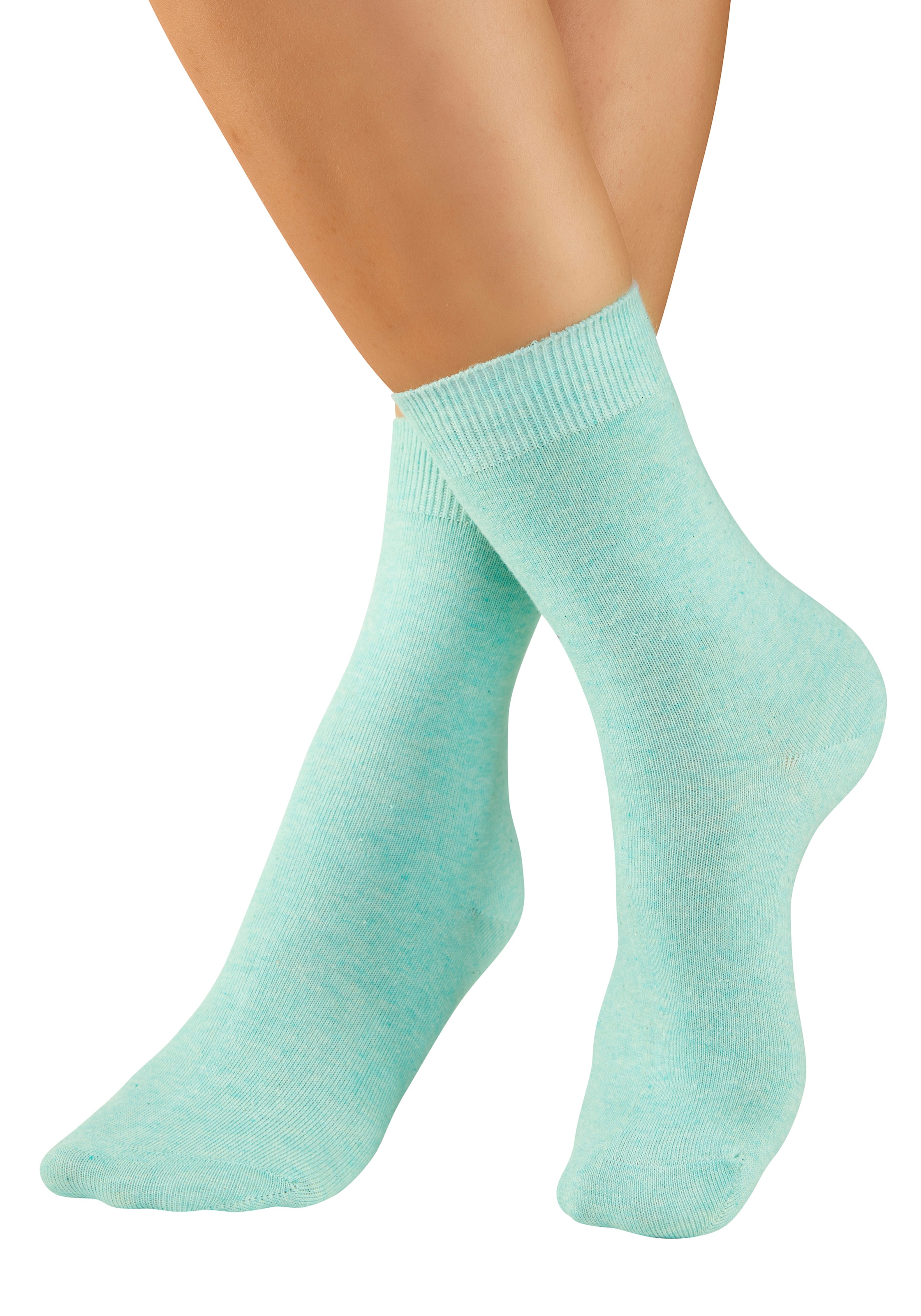 H.I.S Basicsocken »Damensocken, frische melierte Farben; casual« Packung, 20 Paar tlg. Alltagssocken in der Großpackung