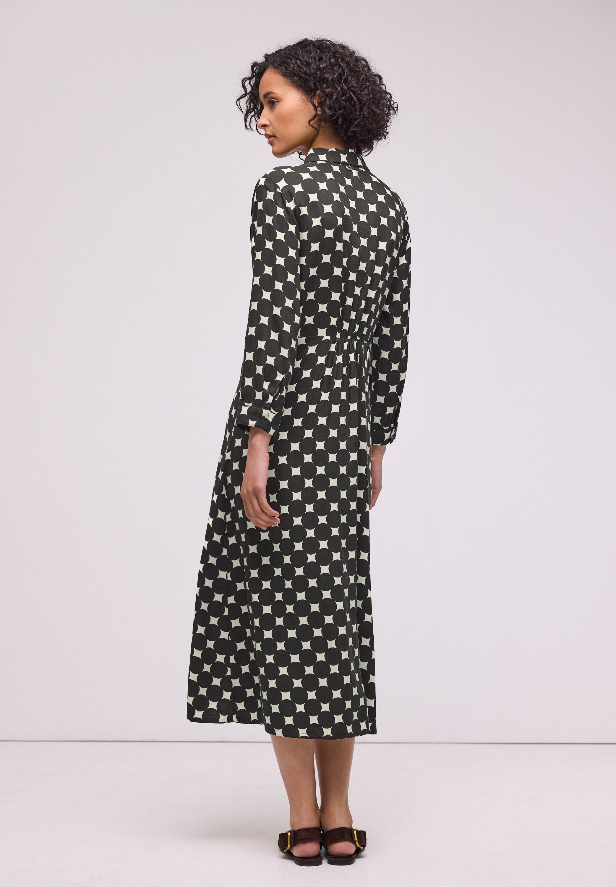 STREET ONE Blusenkleid Ohne Taschen mit Punktemuster
