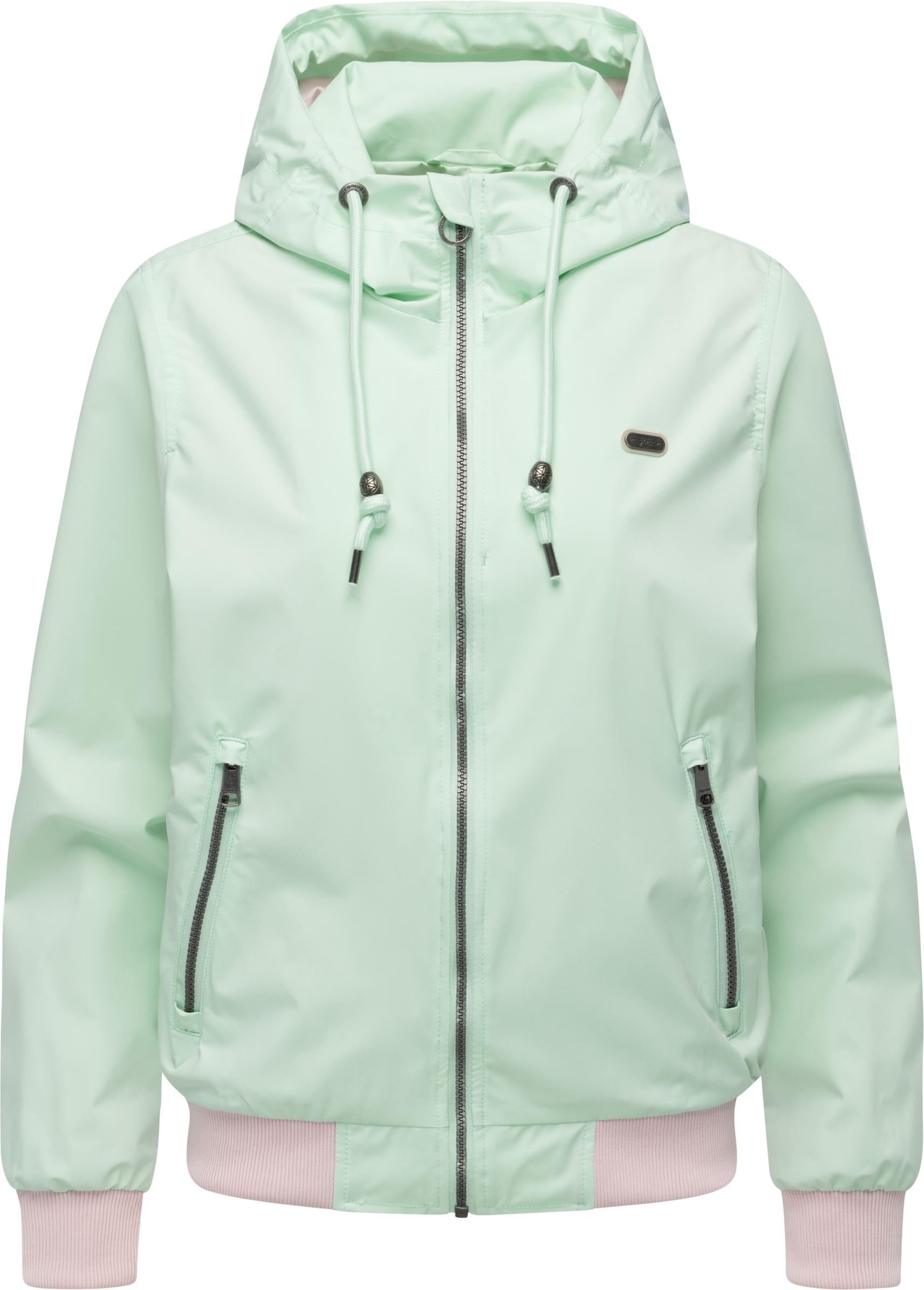 Outdoorjacke RAGWEAR "Nuggeta Summer YOUMODO", Damen, Gr. XXL (44), mint, Obermaterial: 100% Polyester; Innenfutter: 100% Polyester, lässig geschnitten hüftlang, hoch geschlossener Ausschnitt, Ärmel ohne Ärmelschlitz Rippbündchen, Jacken Outdoorjacke, Läs
