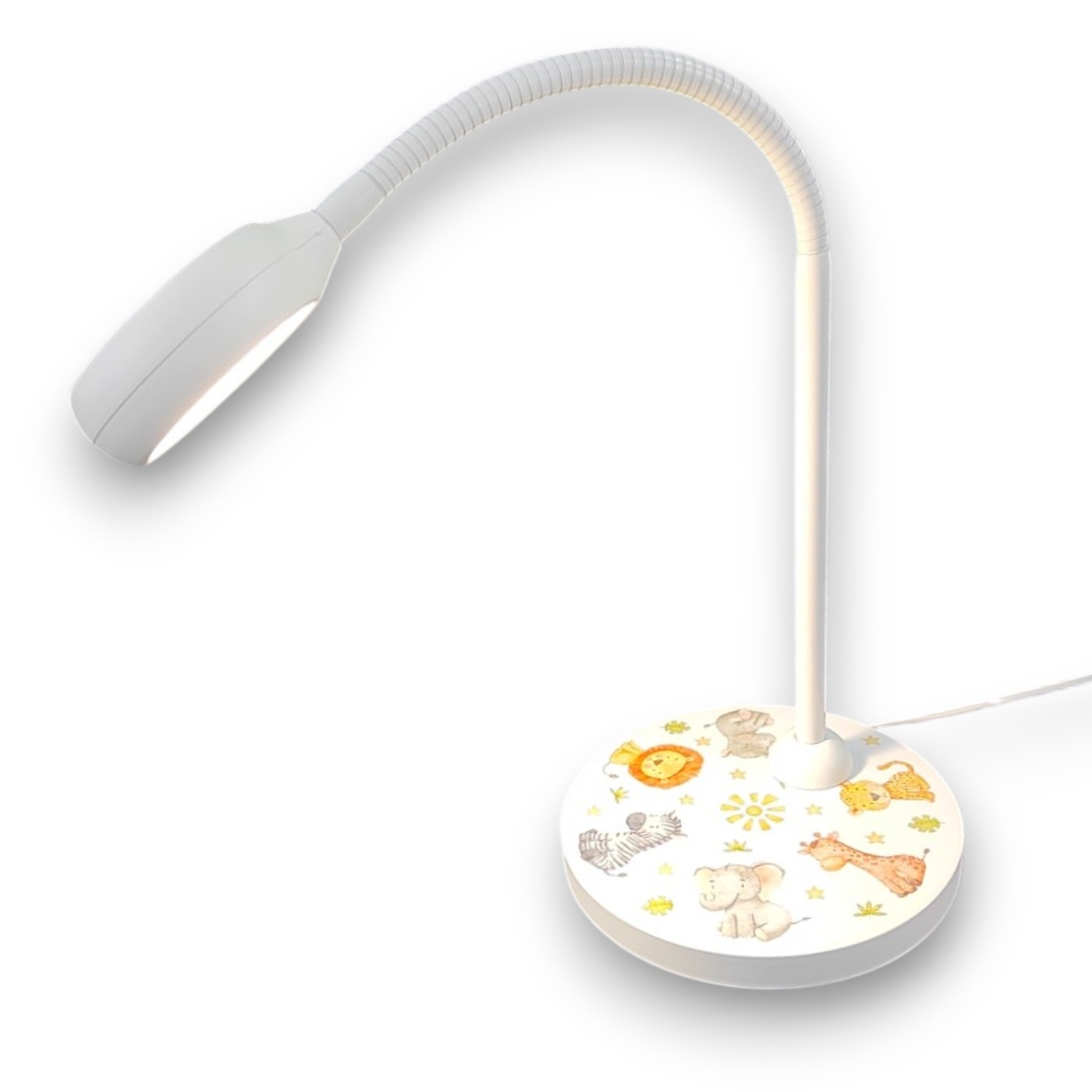niermann Schreibtischlampe »Kinderlampe mit Motiv "Little Safari", Kinderzimmer« GX53 1 Stk. flexibel verstellbarer Leuchtenarm, Made in Germany