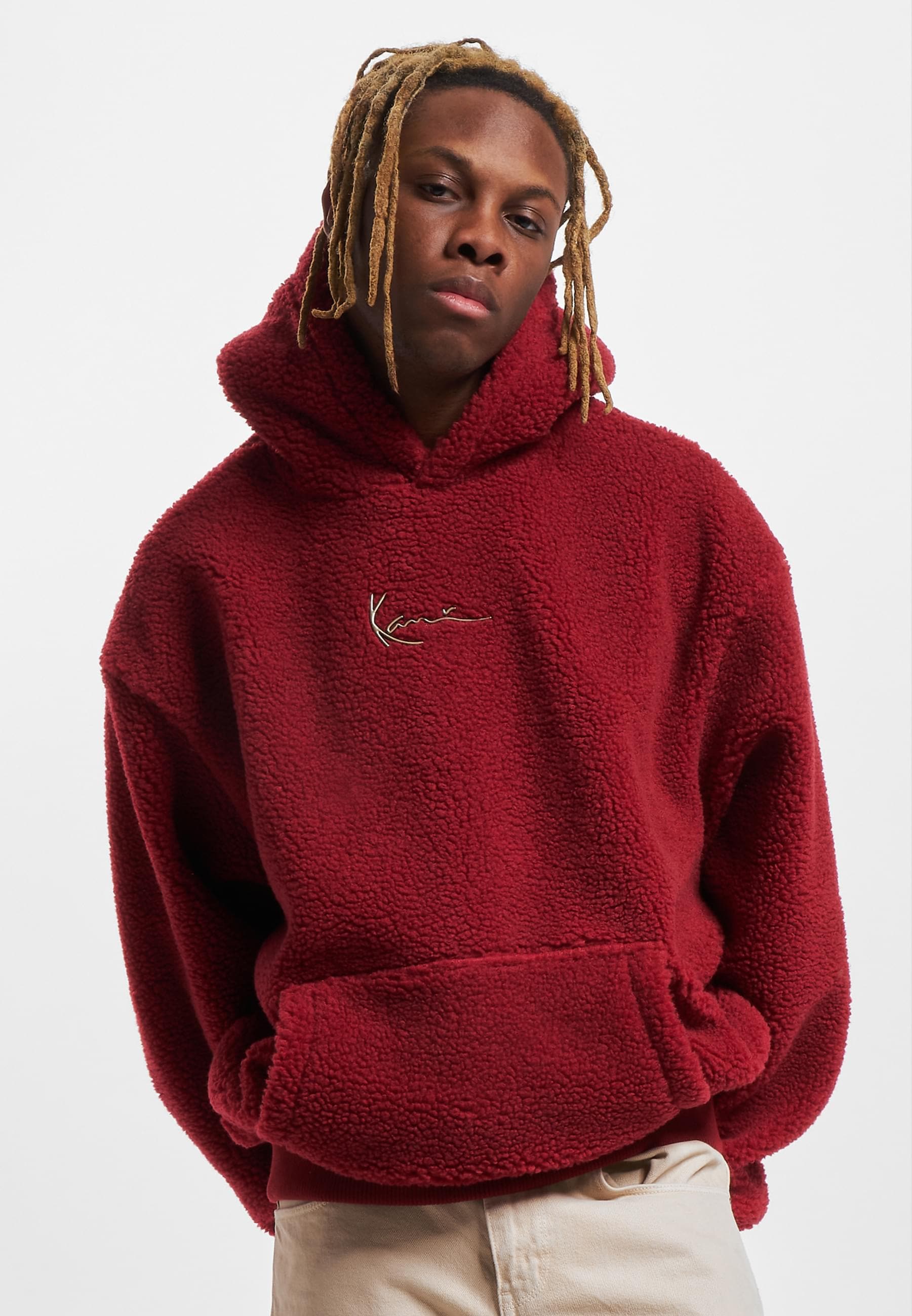 Karl Kani Longsleeve »Karl Kani Herren KK Metal Signature Teddy Os Hoodie«, (1 tlg.)
