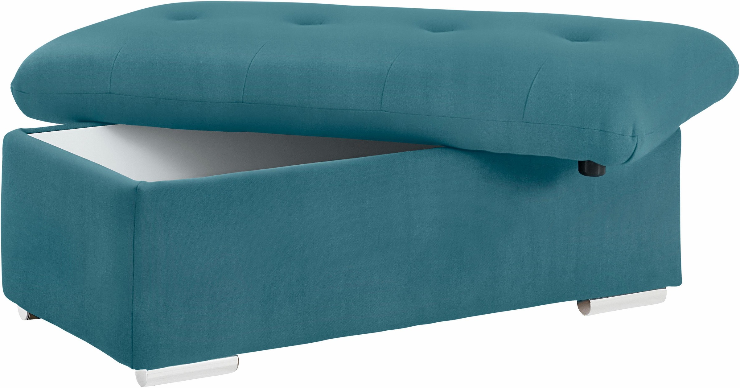 TRENDMANUFAKTUR Hocker »Reggae II, Bankhocker mit toller Detailverarbeitung im Sitz«, mit Stauraumfach