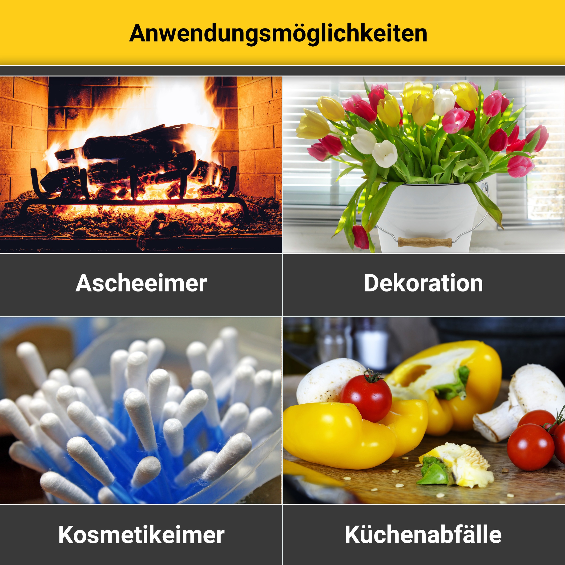 Krüger Putzeimer »Emaille Mini-Eimer Husum, 1 Liter« Emaille, 1,2 Liter