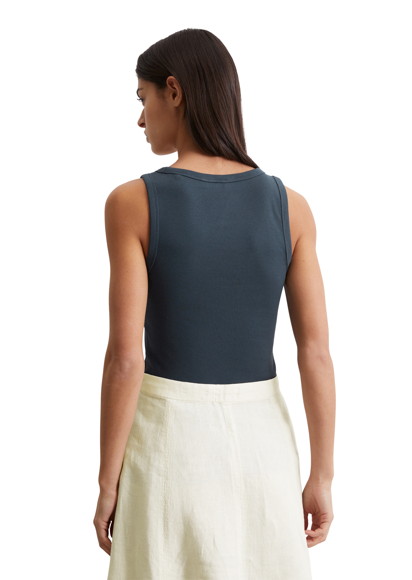 Marc O'Polo T-Shirt »aus elastischem Rippjersey«