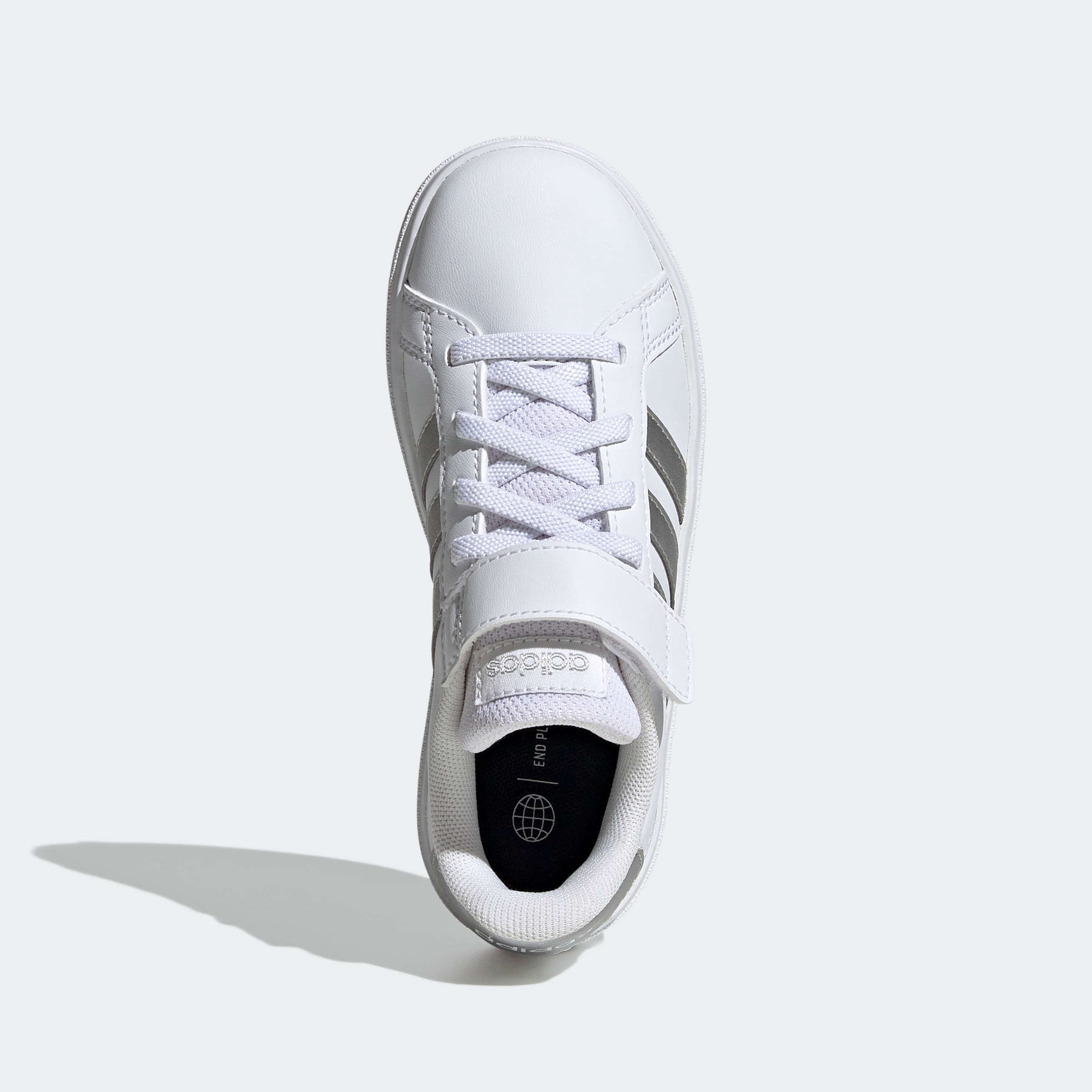 adidas Sportswear Klettschuh »GRAND COURT COURT ELASTIC LACE AND TOP STRAP«, Design auf den Spuren des adidas Superstar