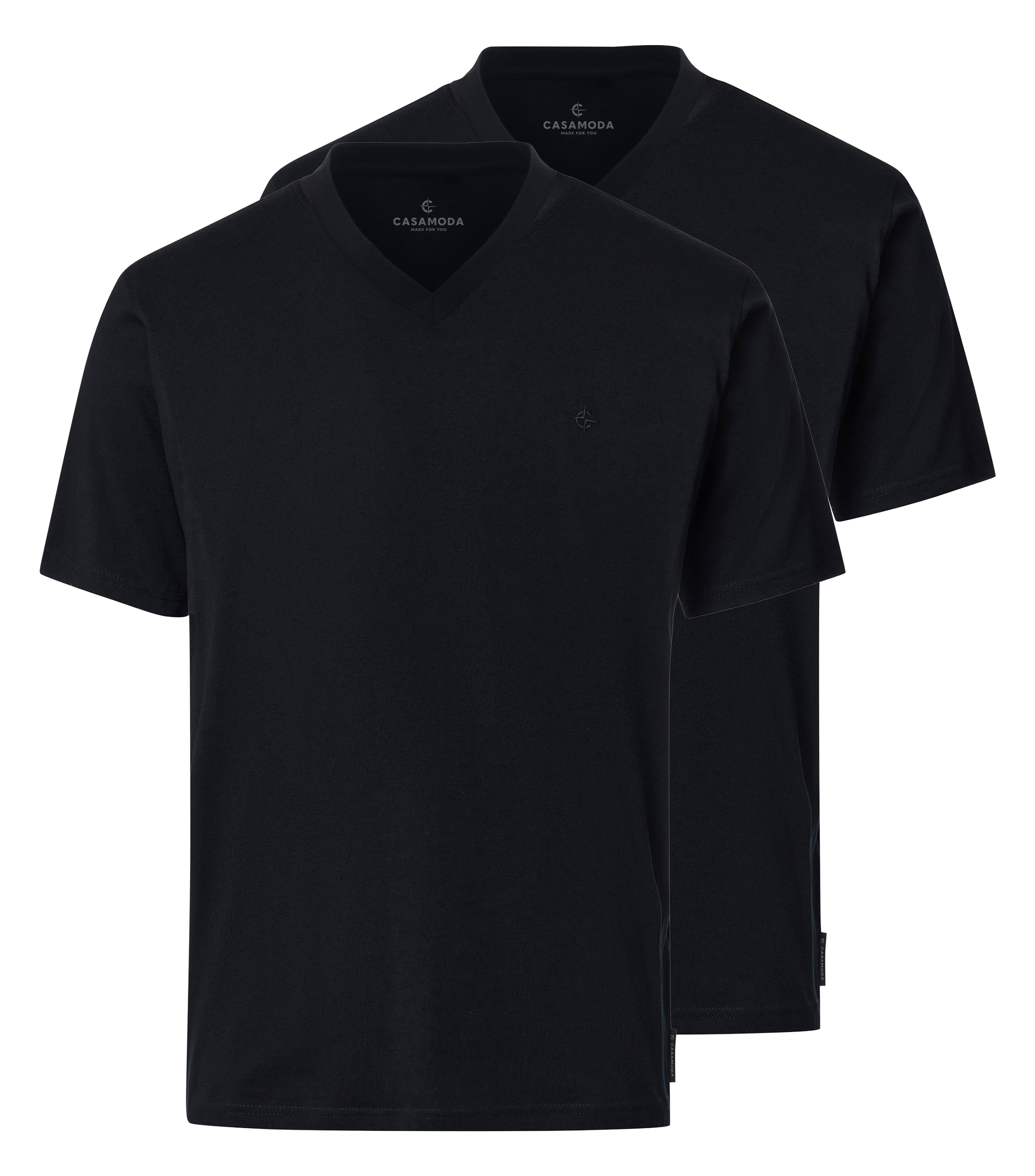 CASAMODA T-Shirt "CASAMODA T-Shirt Doppelpack uni" günstig online kaufen