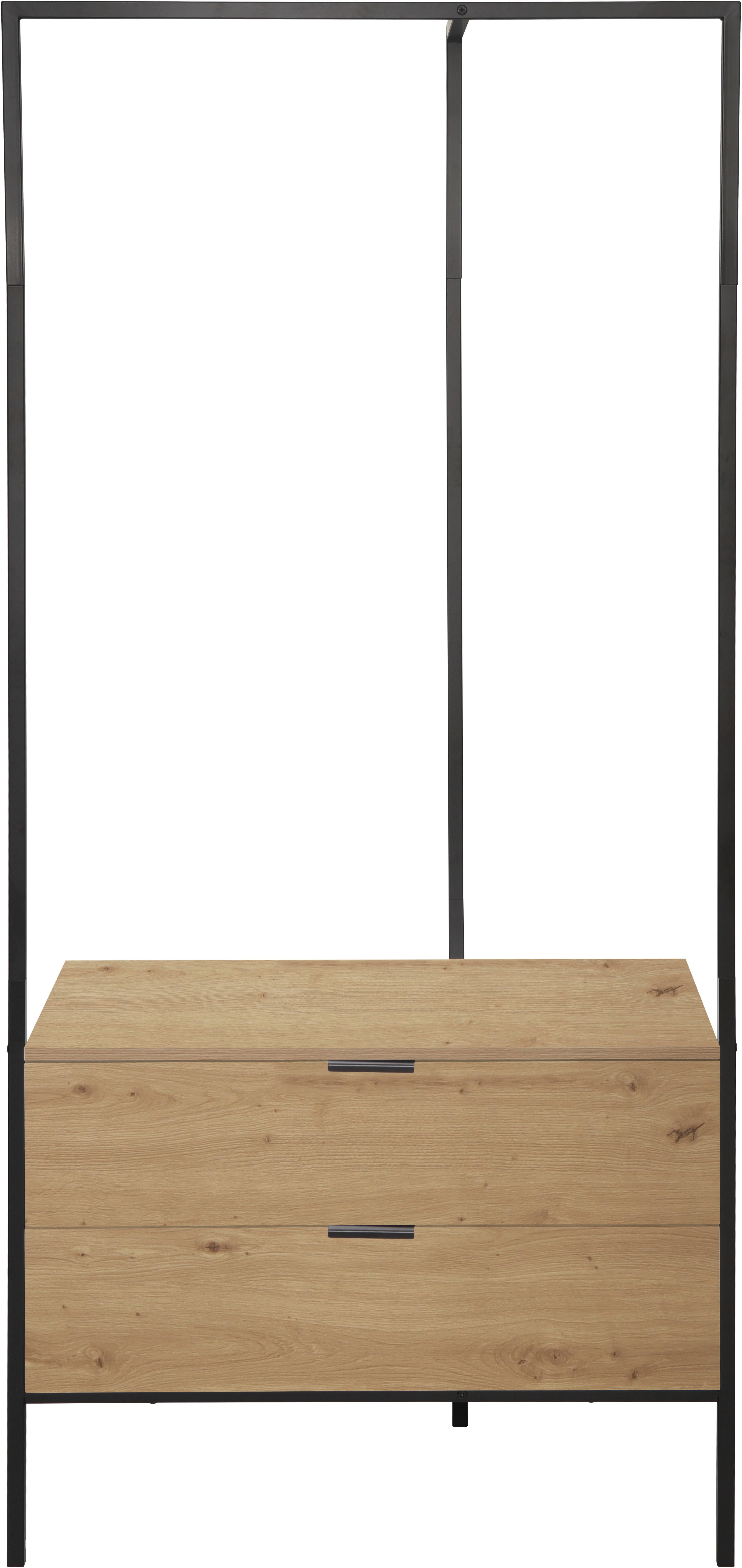 Home affaire Garderobenschrank "Innsbruck" 1 Stk. tlg. Garderobe mit Kleiderstange & 2 Schubladen - (B/T/H) 85/47/190 cm