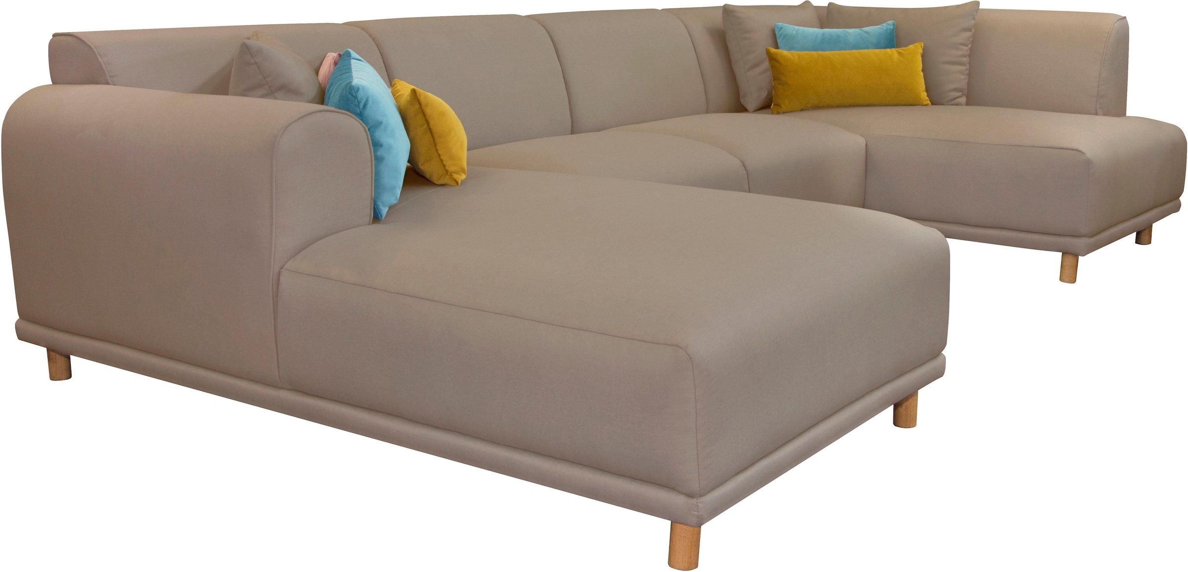 andas Wohnlandschaft »Maroon U-Form«, in skandinavischem Design, mit losen Kissen