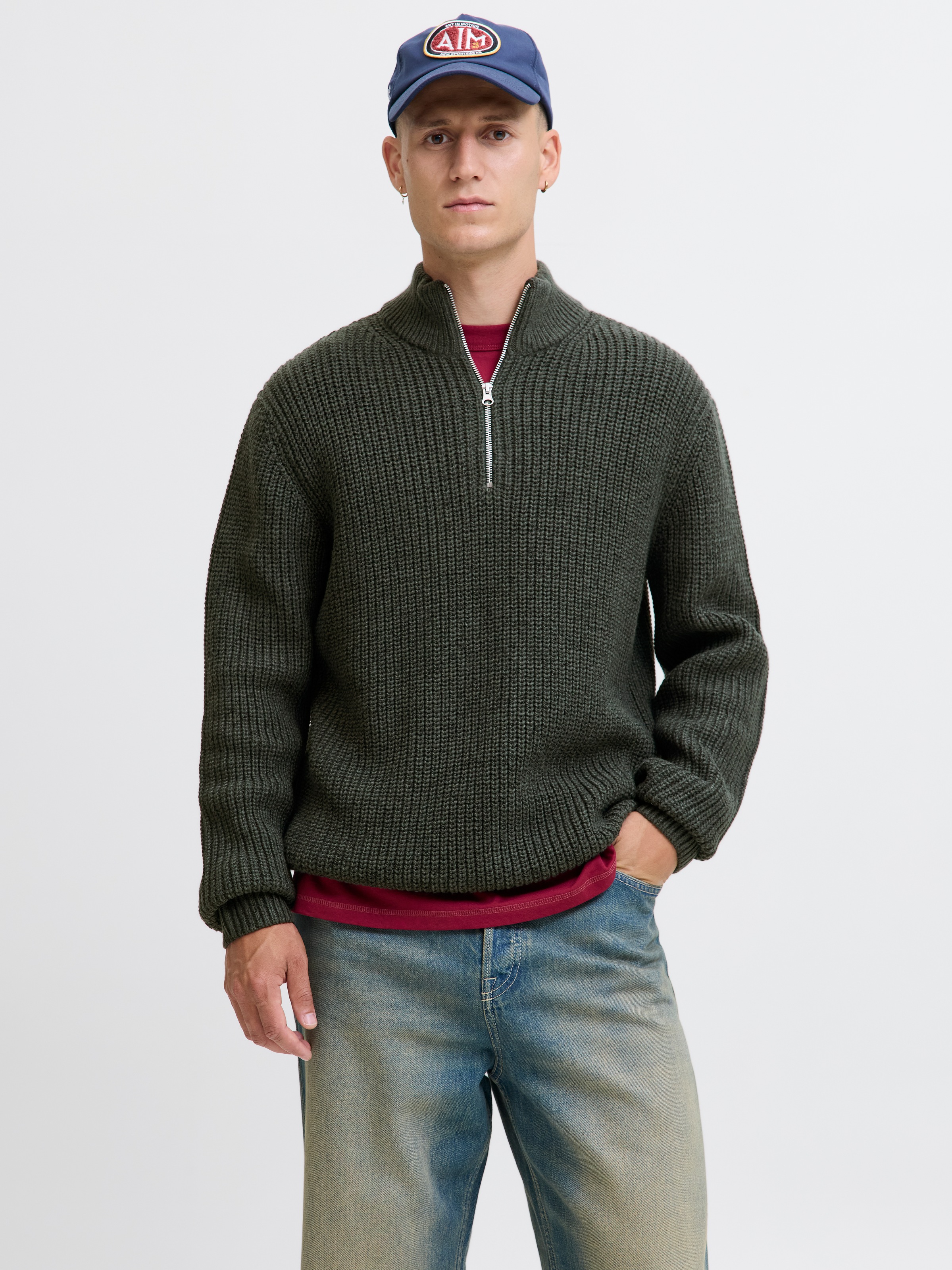 Jack & Jones Troyer "JORBLEECKER KNIT HALF ZIP BF" günstig online kaufen