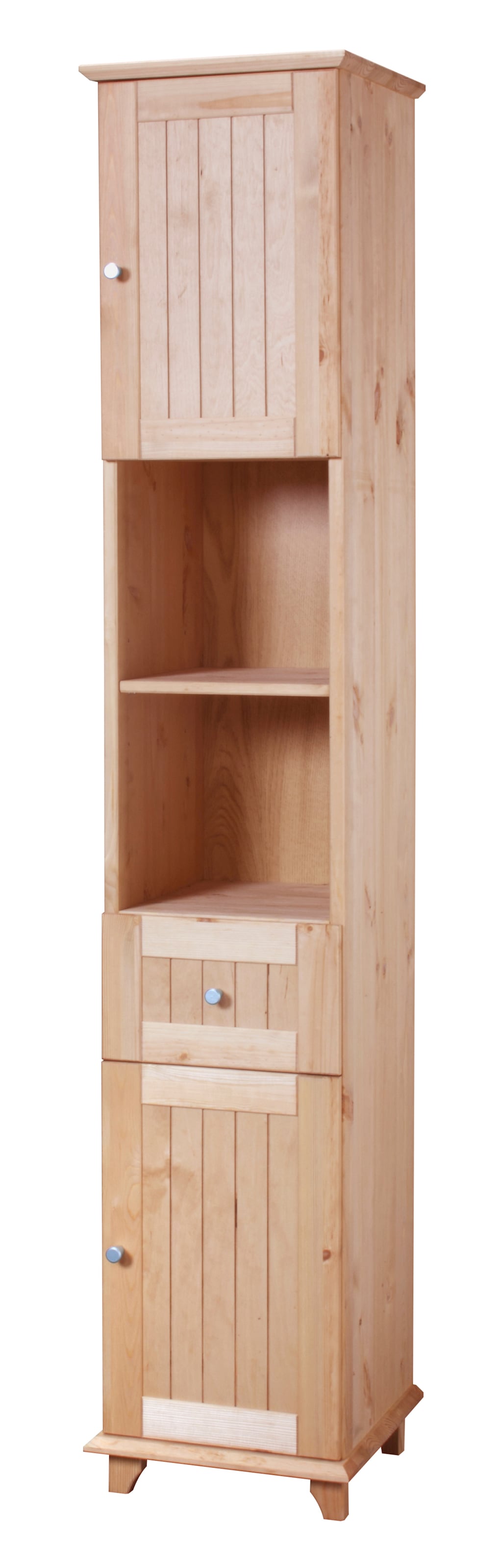 welltime Hochschrank "Venezia Landhaus" Badmöbel, aus massiver Kiefer, 2 Tü günstig online kaufen