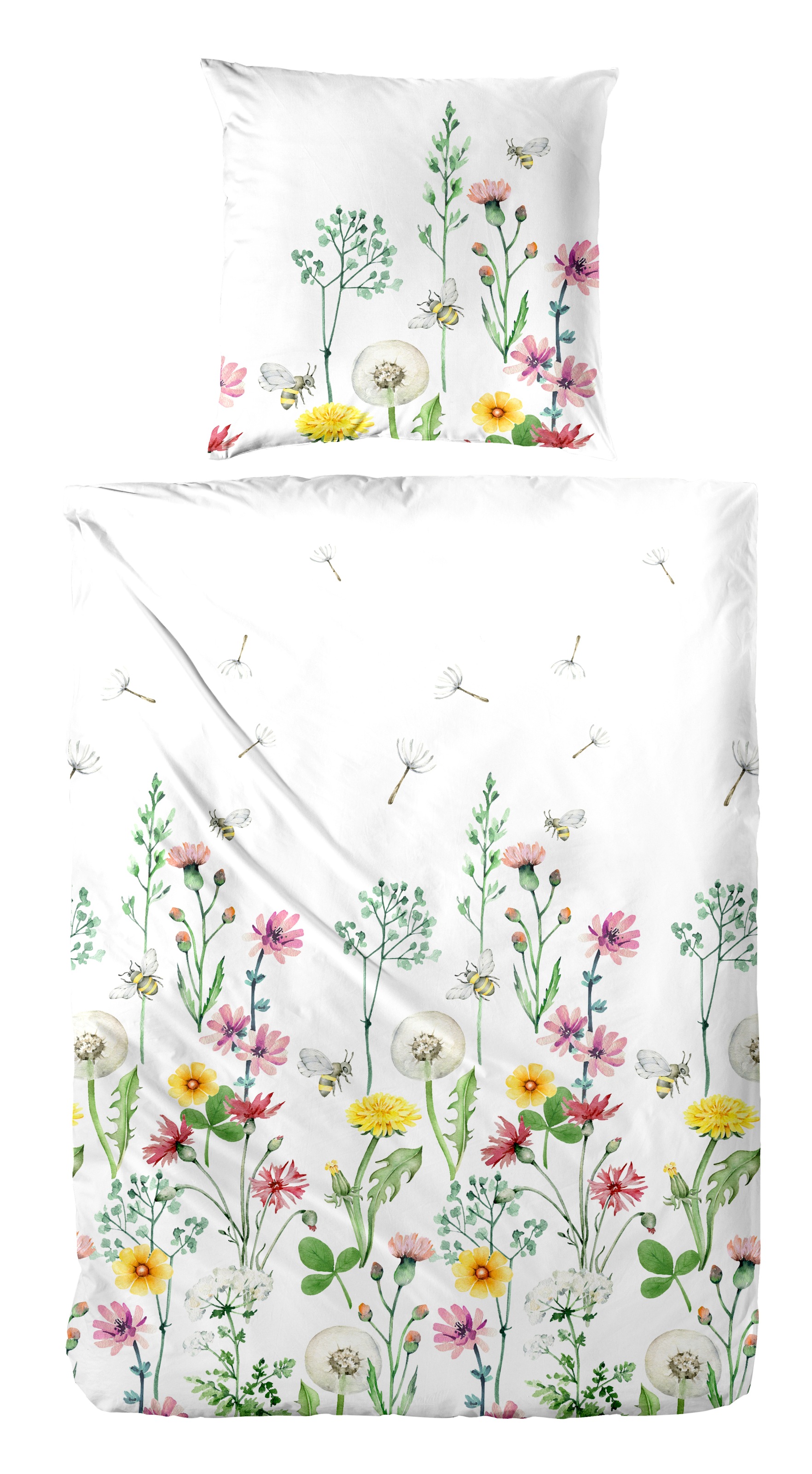 Primera Bettwäsche "Renforce-Bettwäsche Oh my Garden" 2 Stk. mit zarten Blüten