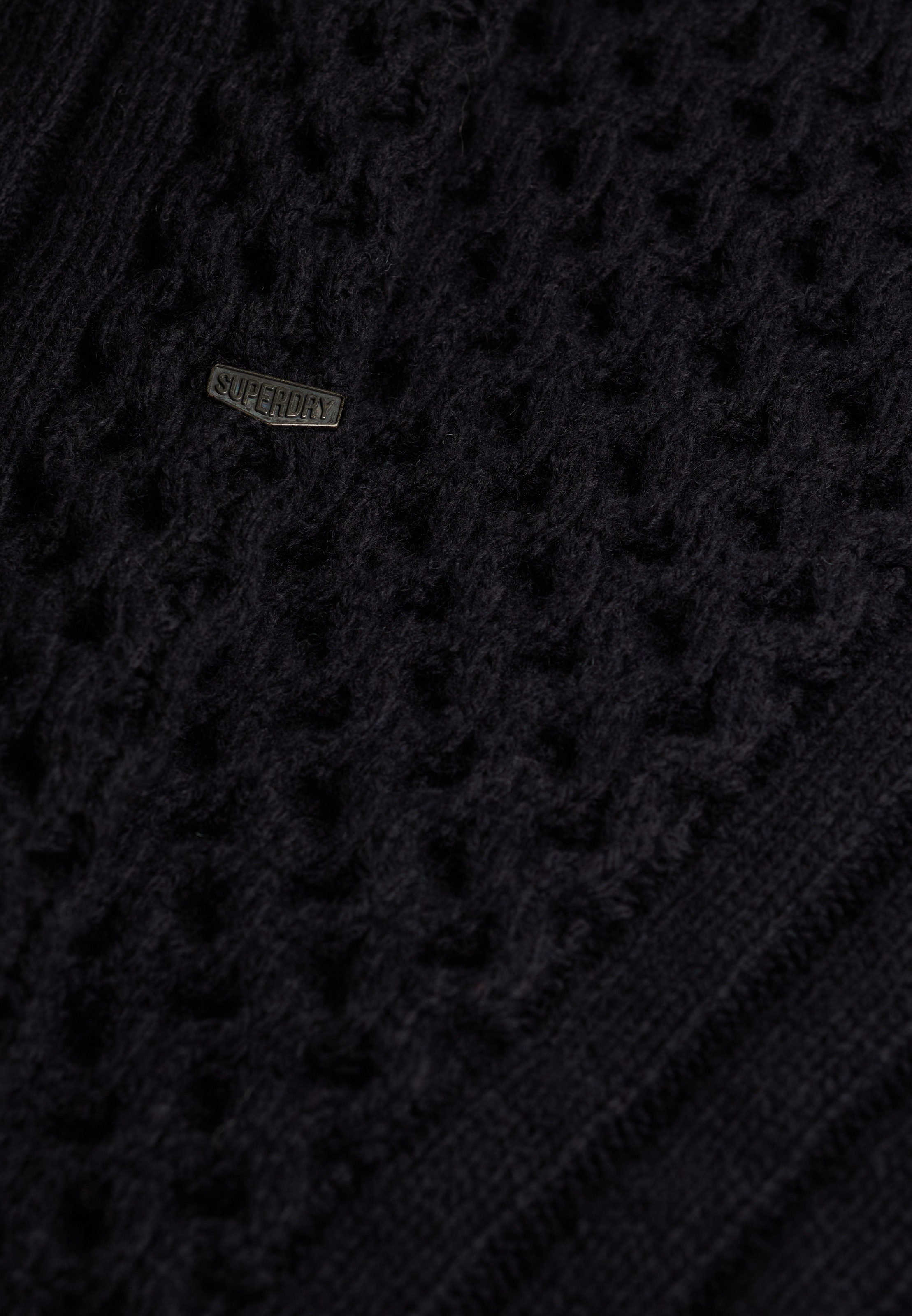 Superdry Rollkragenpullover »JACOB CABLE ROLL NECK JUMPER« Materialmix, relaxed fit