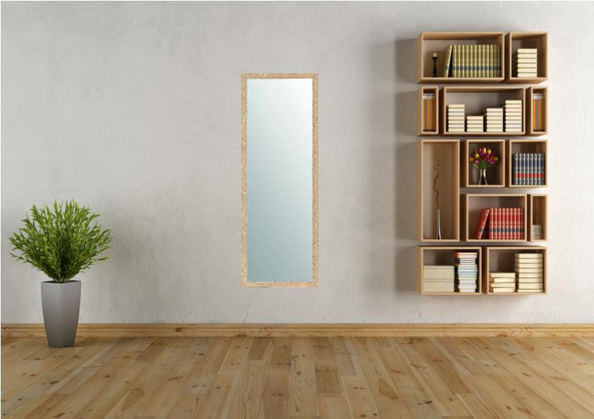 Spiegel 49 x 139 cm ¦ holzfarben ¦ Glas, Aluminium, Holzwerkstoff ¦ Maße (c günstig online kaufen