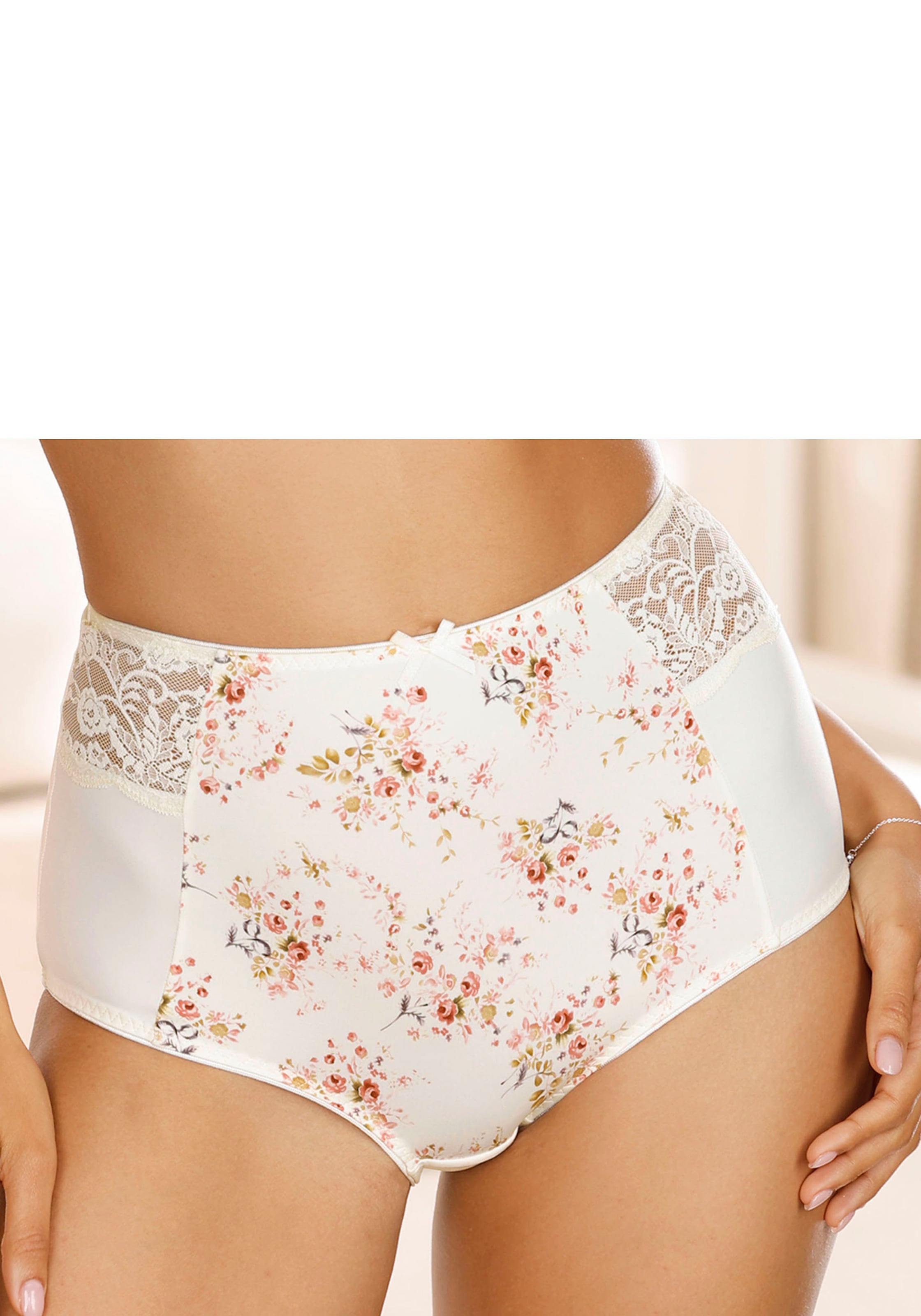 Nuance Taillenslip, (Packung, 2 Stück), mit hübschen Spitzeneinsätzen