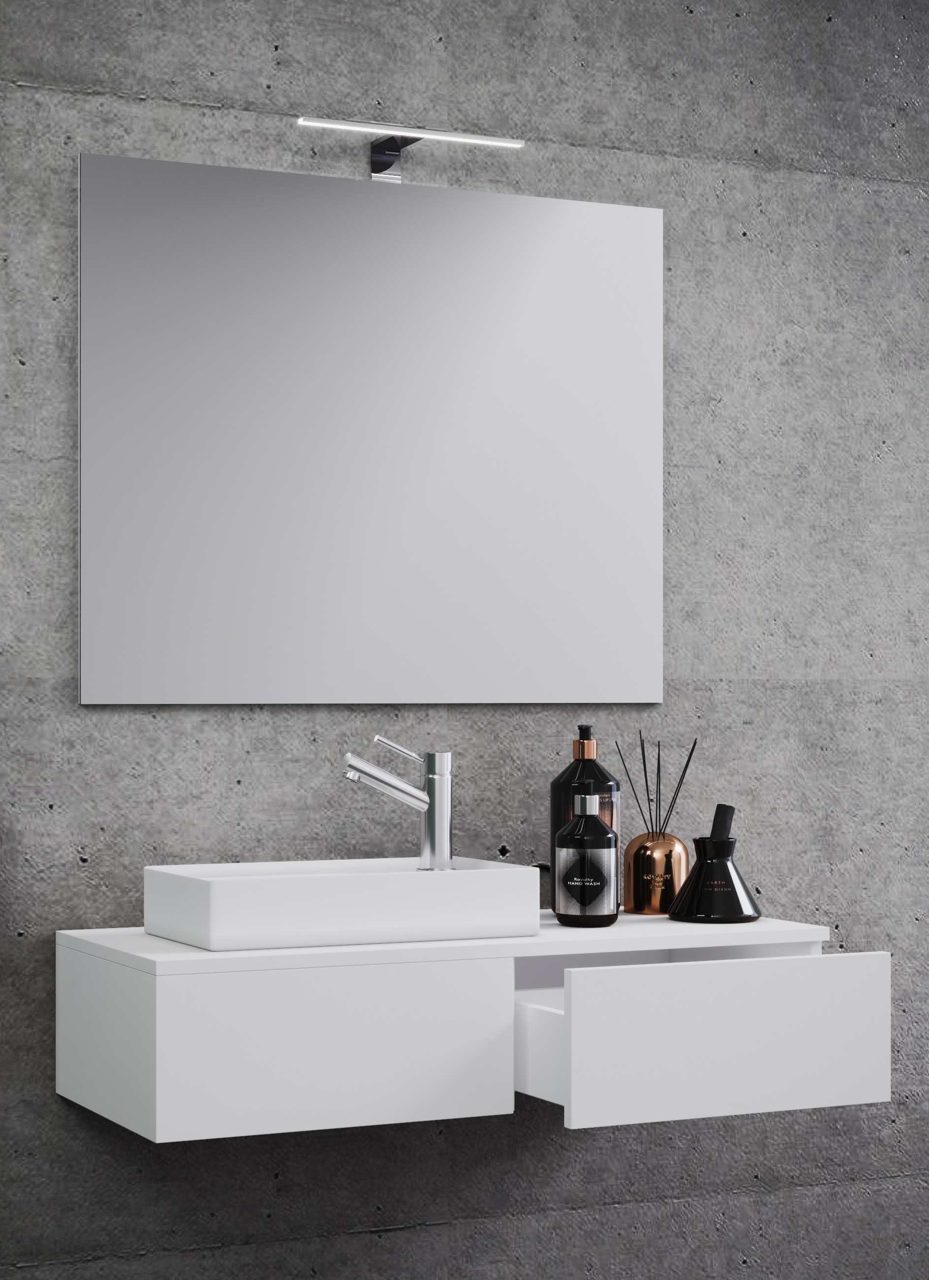 VCM Waschbeckenunterschrank »VCM 3-tlg Set | Waschplatz für Gäste WC | Gästebad | Waschtisch | Badezimmer Set - Gudas SP«, (3 St.)