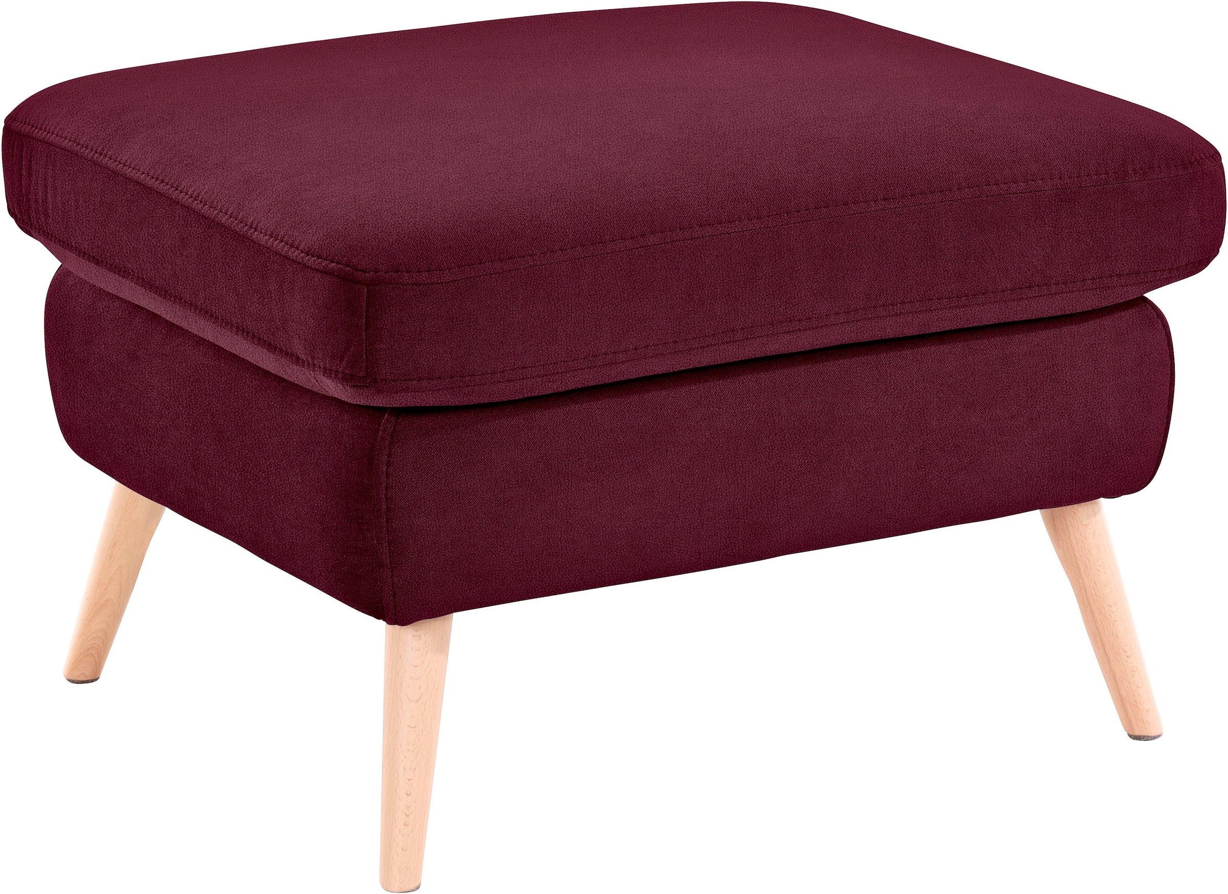 exxpo - sofa fashion Hocker »Scandi bequem und elegant mit hohem Holzfuß«, bequem und elegant mit hohem Holzfuß