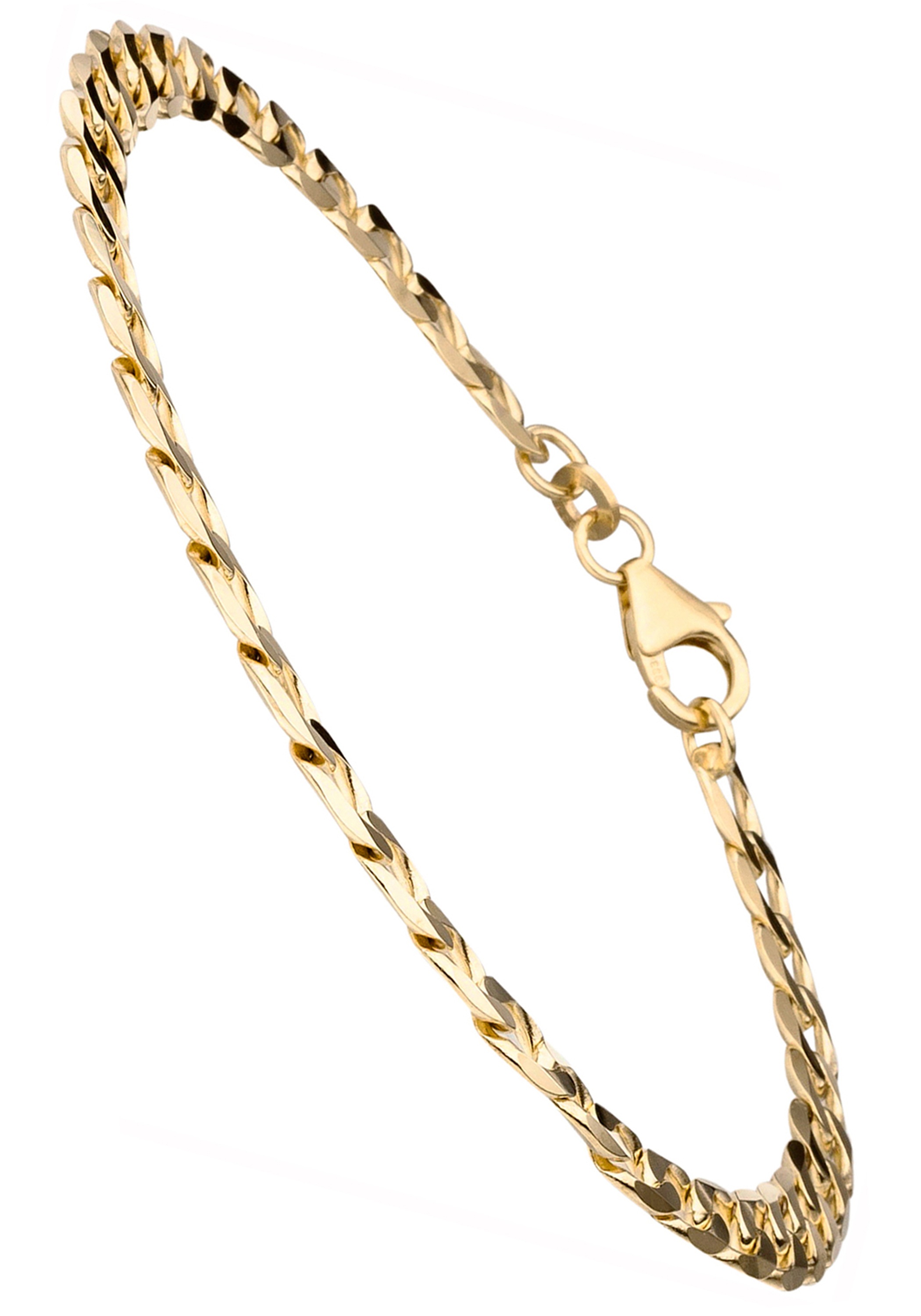 JOBO Damen Panzerarmband "Armband Panzer 5,7 mm", 19cm, Gelbgold 333, gold, Gelbgold 333, Armbänder, 8 Karat 333 Gold