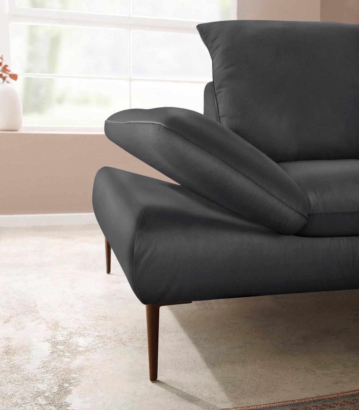 W.SCHILLIG Ecksofa »enjoy&MORE, Designsofa, elegant und bequem, L-Form«, Sitztiefenverstellung, Füße bronze pulverbeschichtet, Breite 294 cm