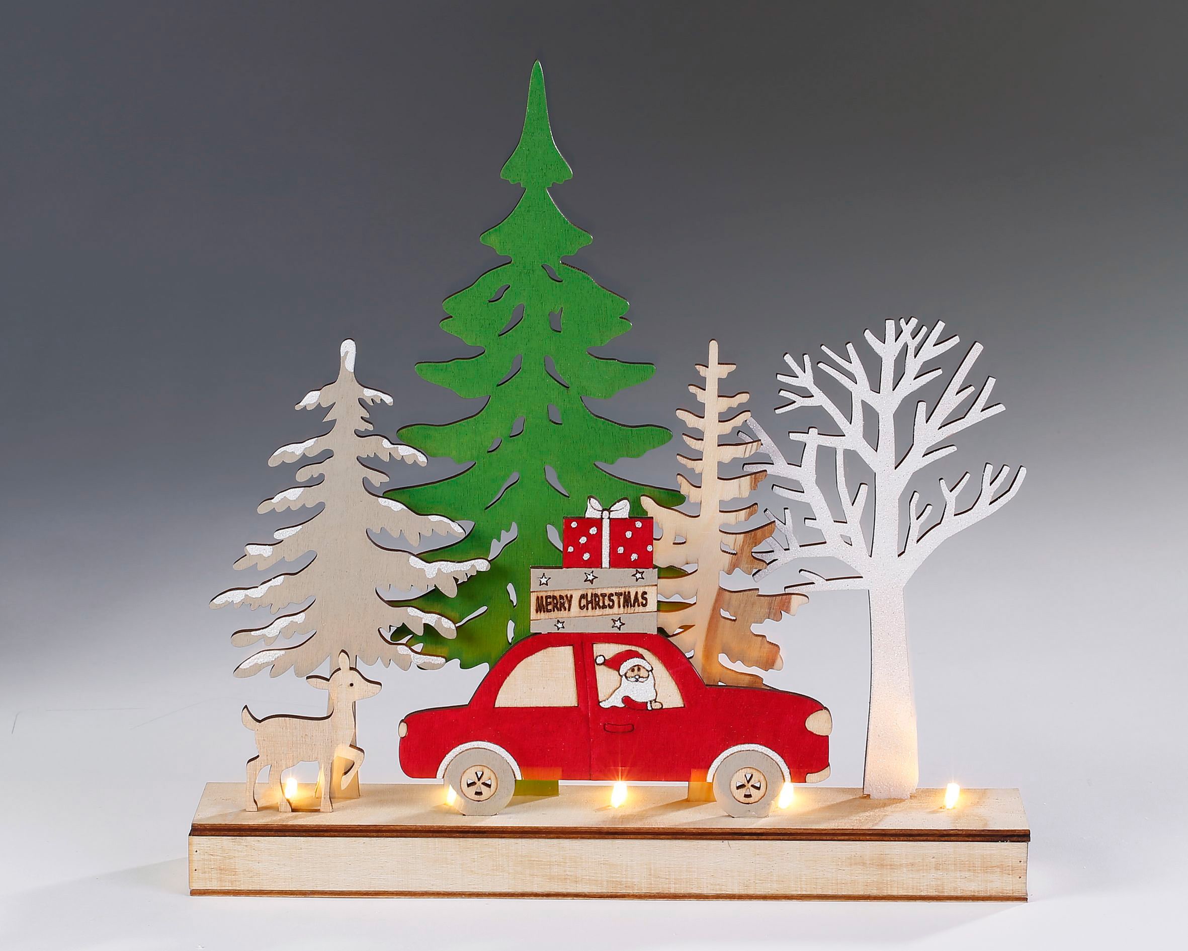CHRISTMAS GOODS by Inge LED Dekoobjekt »Auto mit Baum«, mit Timer,  Weihnachtsdeko kaufen