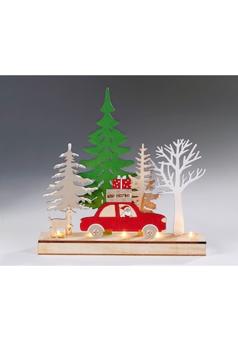 CHRISTMAS GOODS by Inge LED Dekoobjekt »Auto su Baum« su Timer...