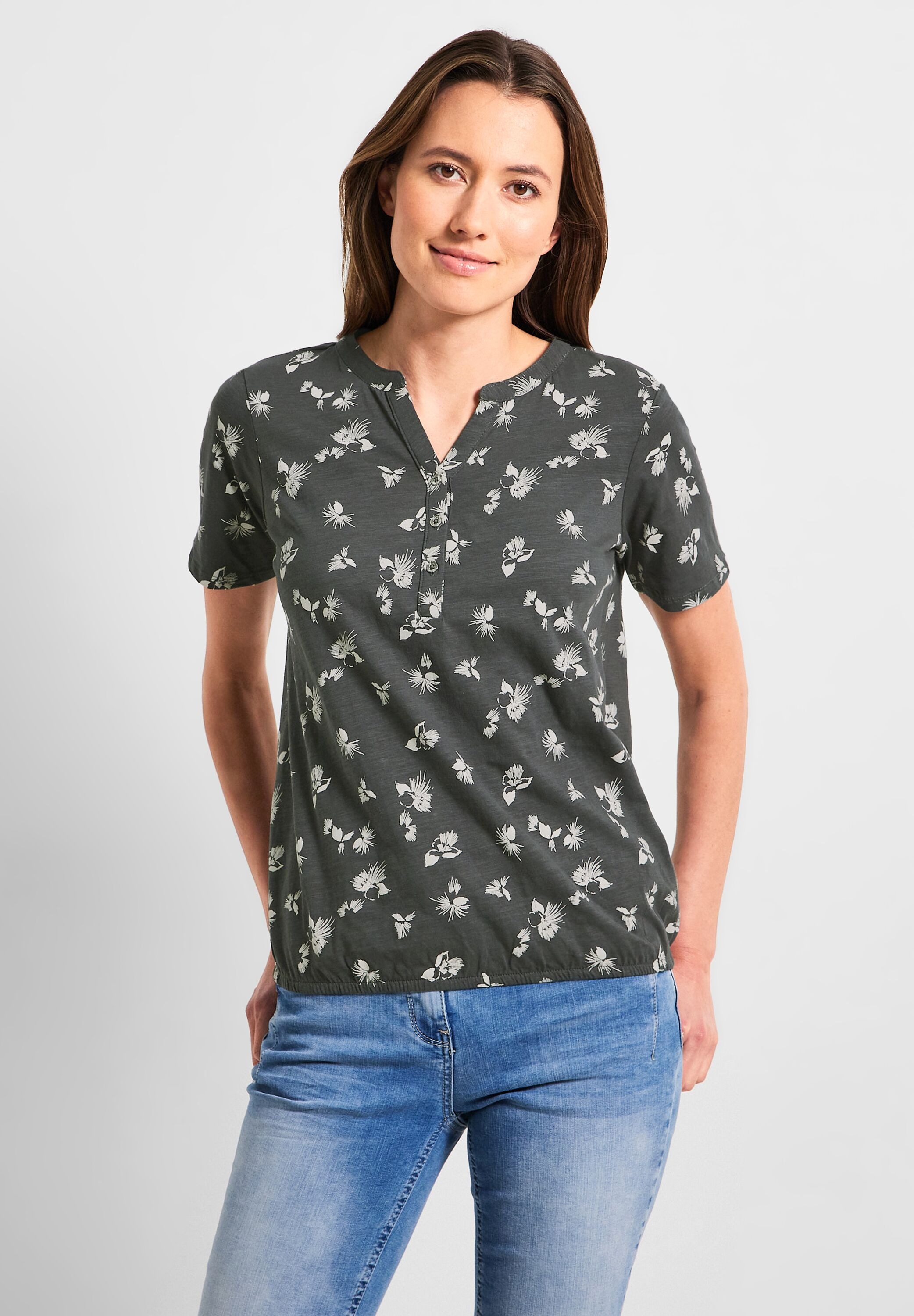 Cecil T-Shirt, aus reiner BAUR Baumwolle kaufen | für