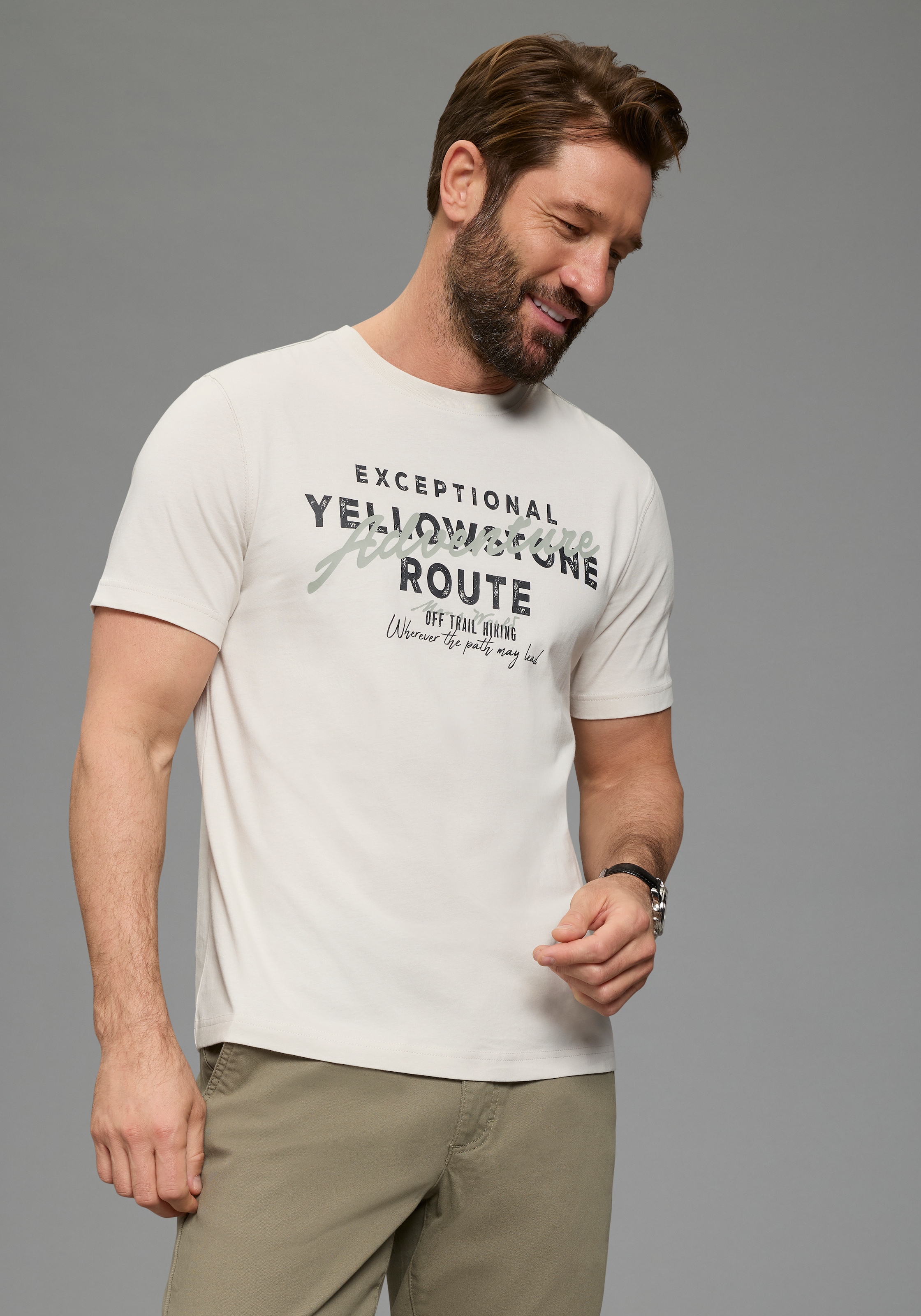 Mans World Rundhalsshirt "Neue Kollektion" normale Passform, Kurzarm, mit P günstig online kaufen