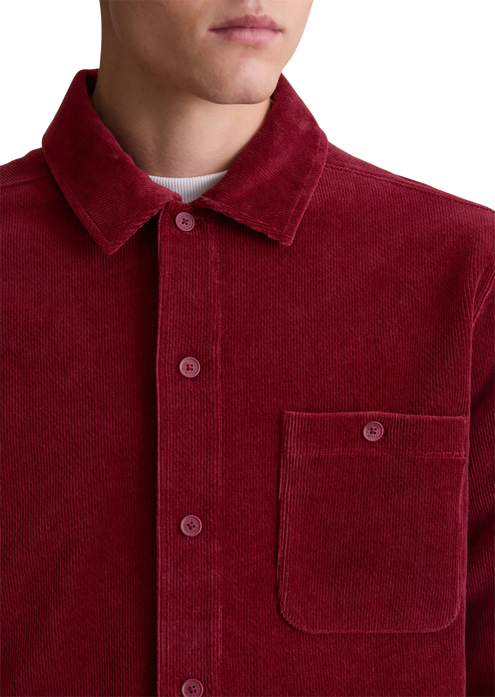 Marc O'Polo DENIM Langarmhemd »aus softem Frottee-Cord«
