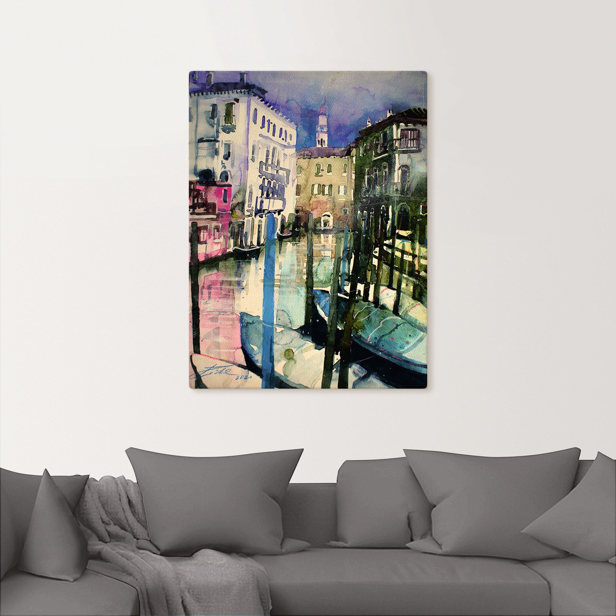 Artland Wandbild »Venedig, Fondamenta Malcanton«, Venedig, (1 St.), als Alubild, Outdoorbild, Leinwandbild in verschied. Größen