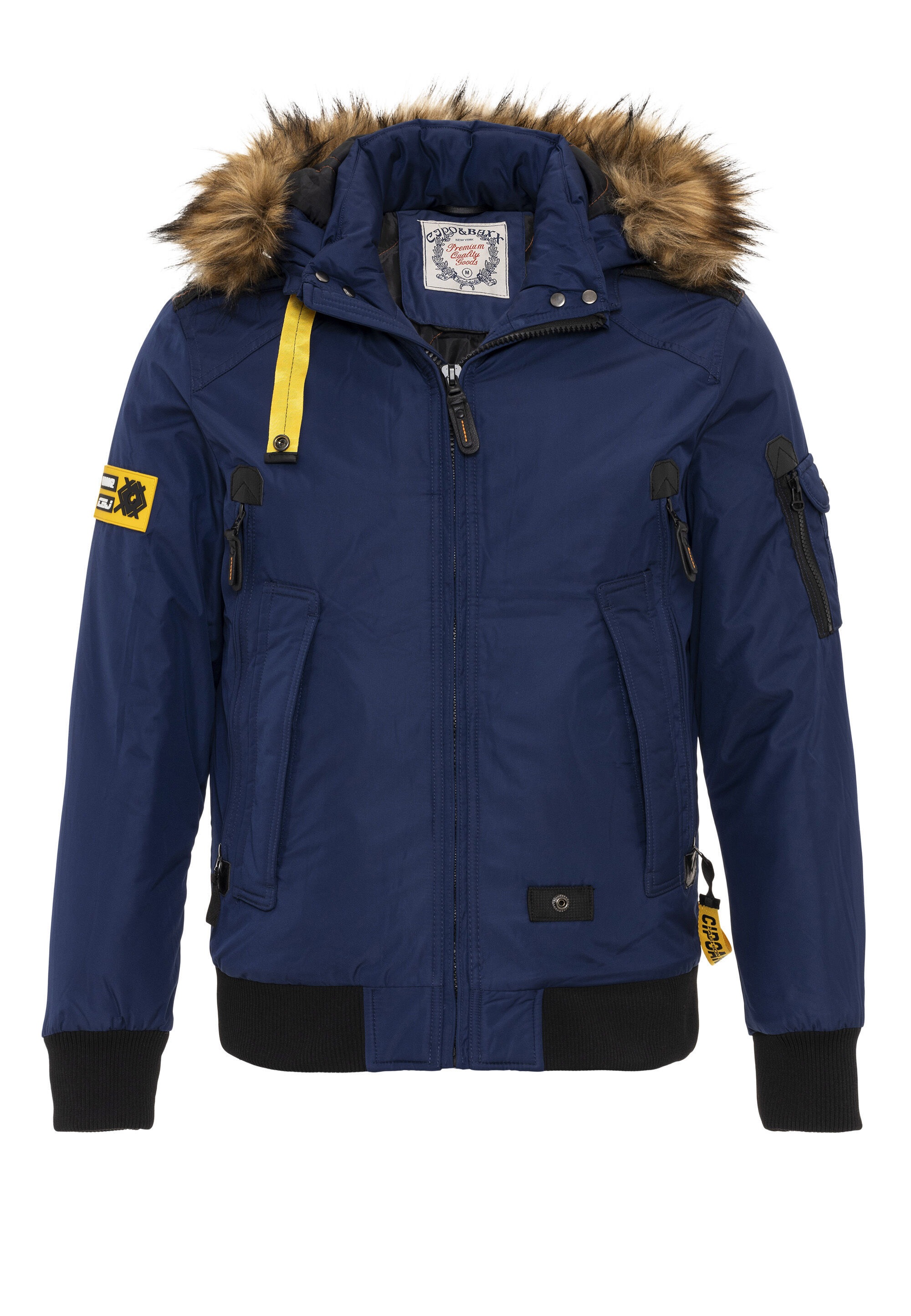 Cipo & Baxx Winterjacke »Jacke«, mit Kapuze, mit Kapuze und Kunstfellbesatz