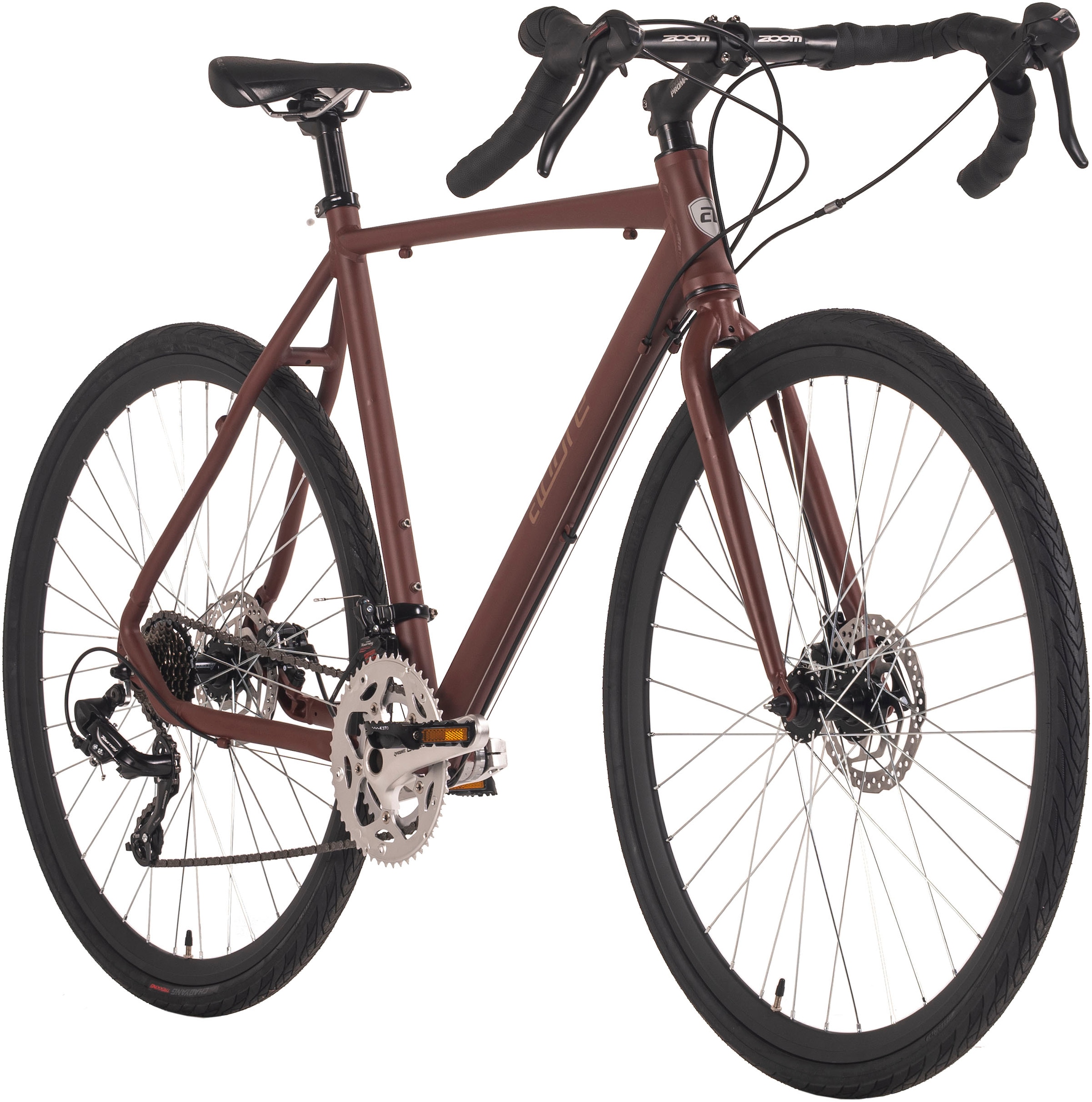 Adore Gravelbike »Gravelbike Rennrad 28'' G3006 braun RH 56 cm Adore«, 14 Gang, Shimano, Tourney Schaltwerk, Kettenschaltung