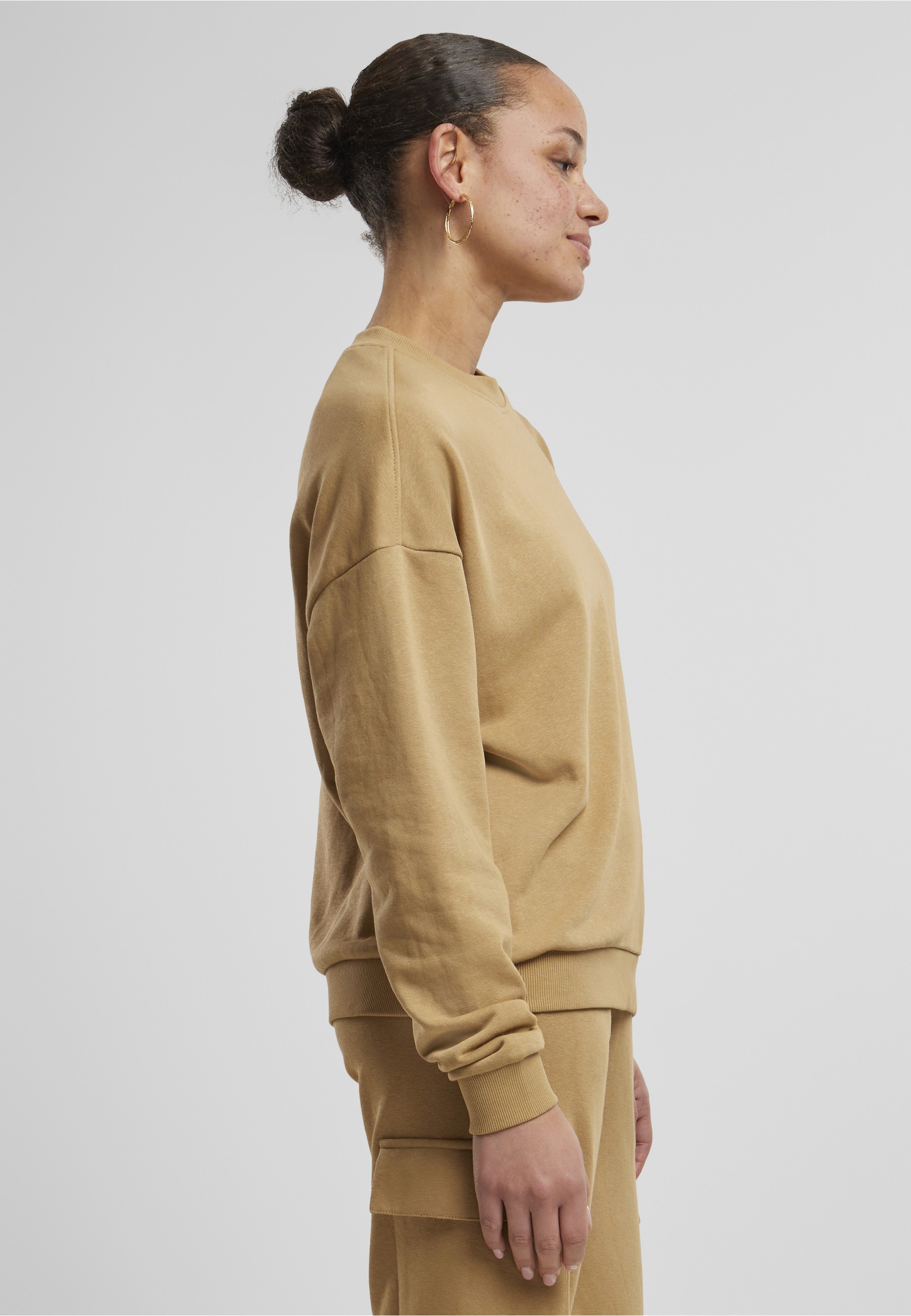 URBAN CLASSICS Sweater »Urban Classics Damen Ladies Oversized Light Terry Crewneck«
