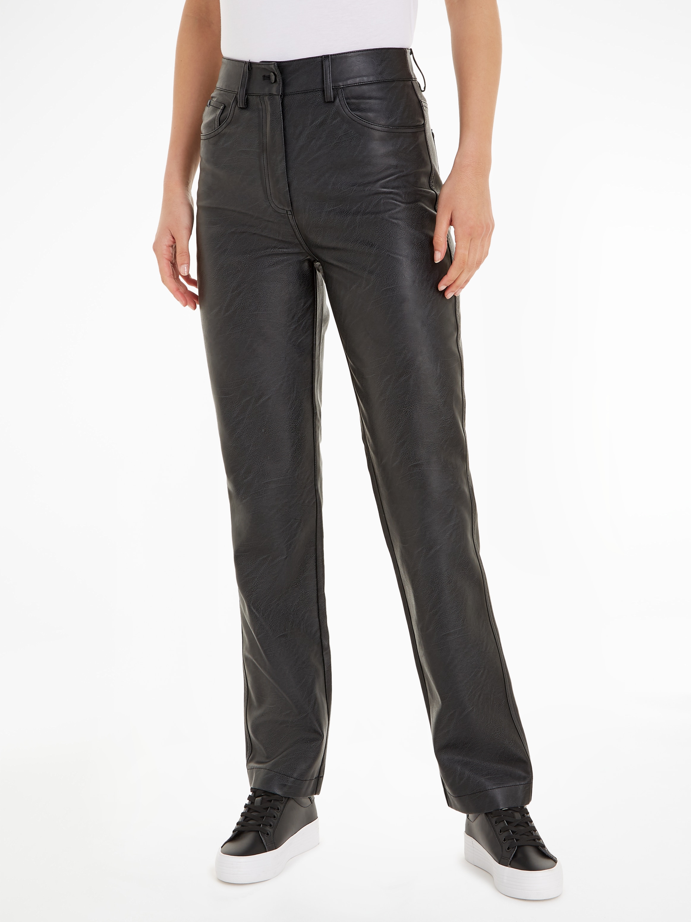 Lederimitathose »FAUX LEATHER HIGH RISE STRAIGHT«