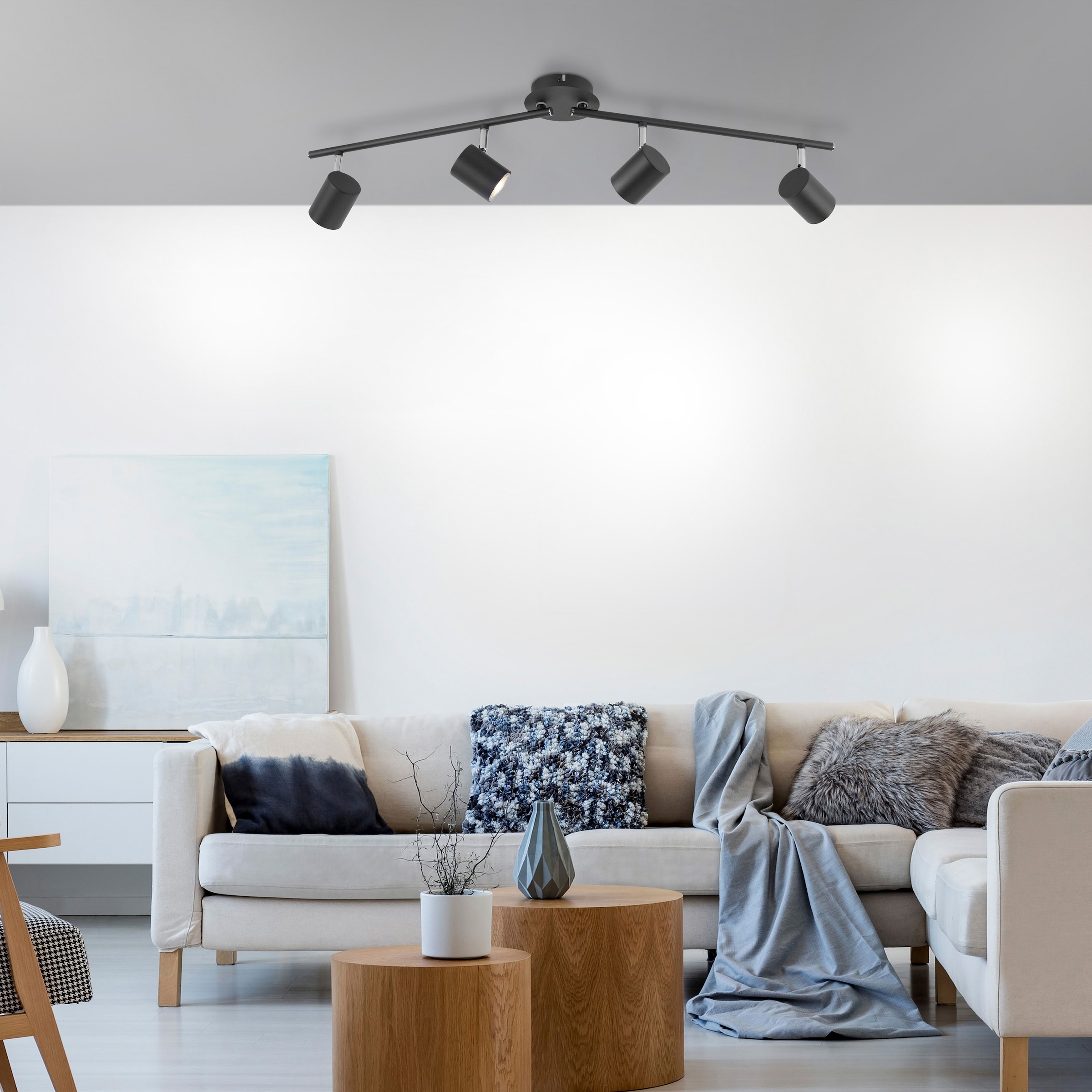 Deckenleuchte flammig-flammig, | »Maci«, dreh- und LED-Licht, schwenkbare BAUR my Spots 4 home warmweißes Design, schlichtes LED