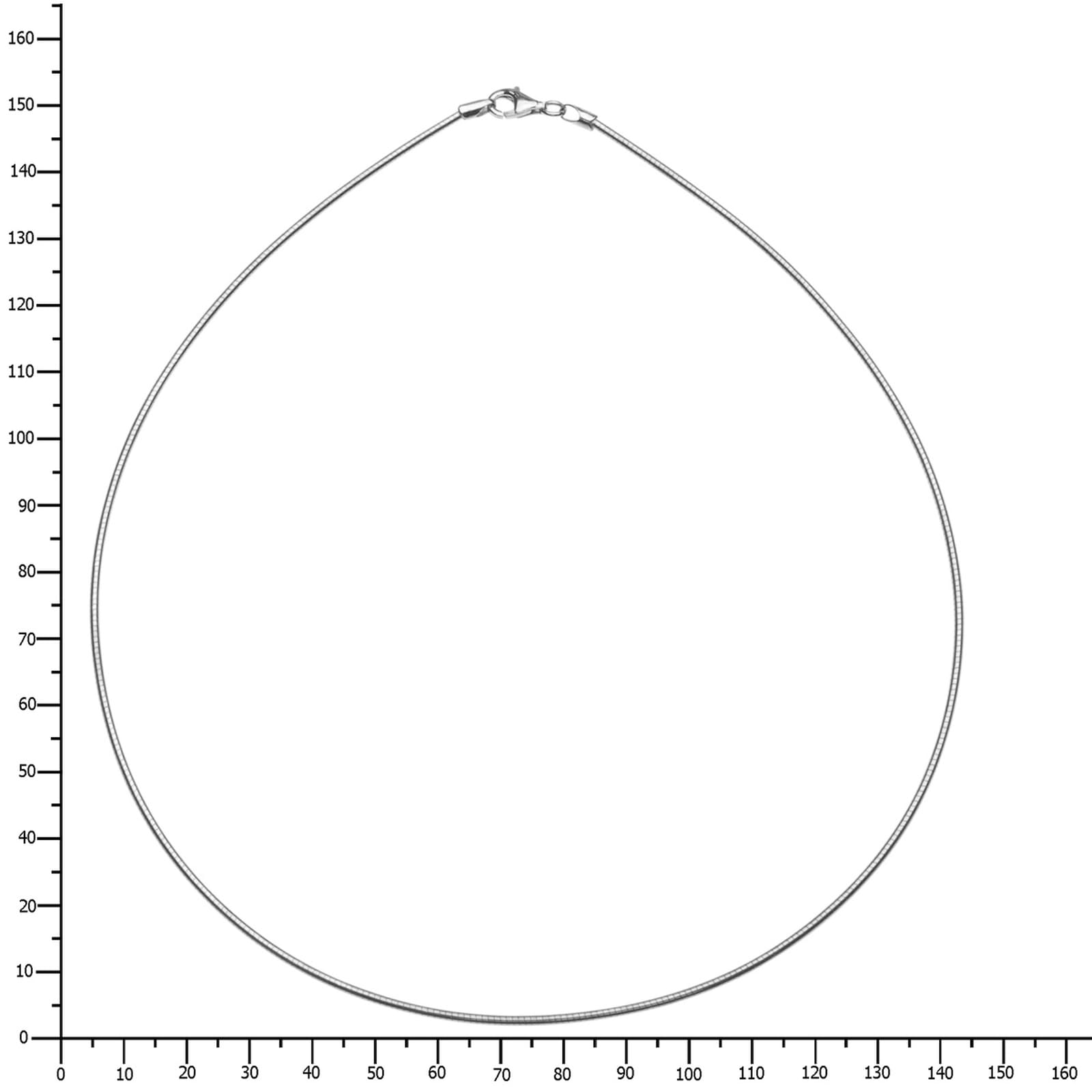 OSTSEE-SCHMUCK Halsreif »- Omega 1,9 mm - Silber 925/000 -,«
