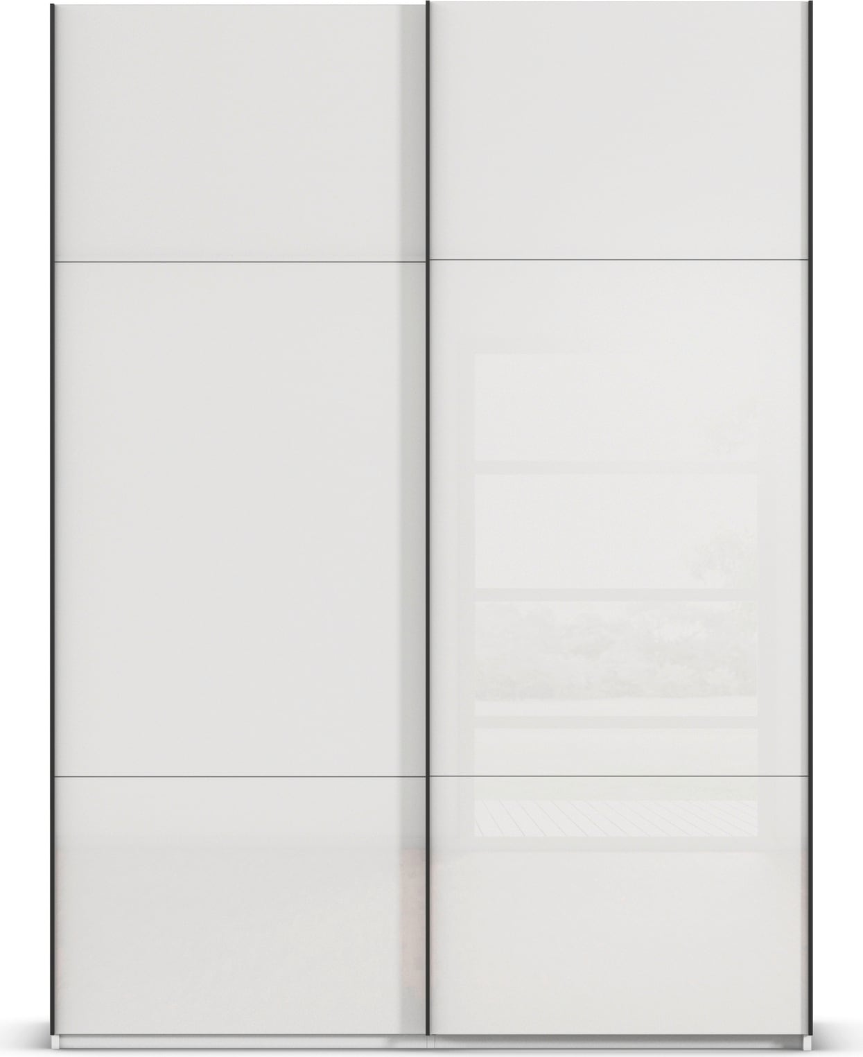 rauch Schwebetürenschrank »Kleiderschrank Schrank Garderobe Schlafzimmerschrank CONTIDO«, (in 3 verschiedenen Ausstattungen BASIC/CLASSIC/PREMIUM), aus hochwertigem Material in 6 Breiten 2 Griff-Farben MADE IN GERMANY