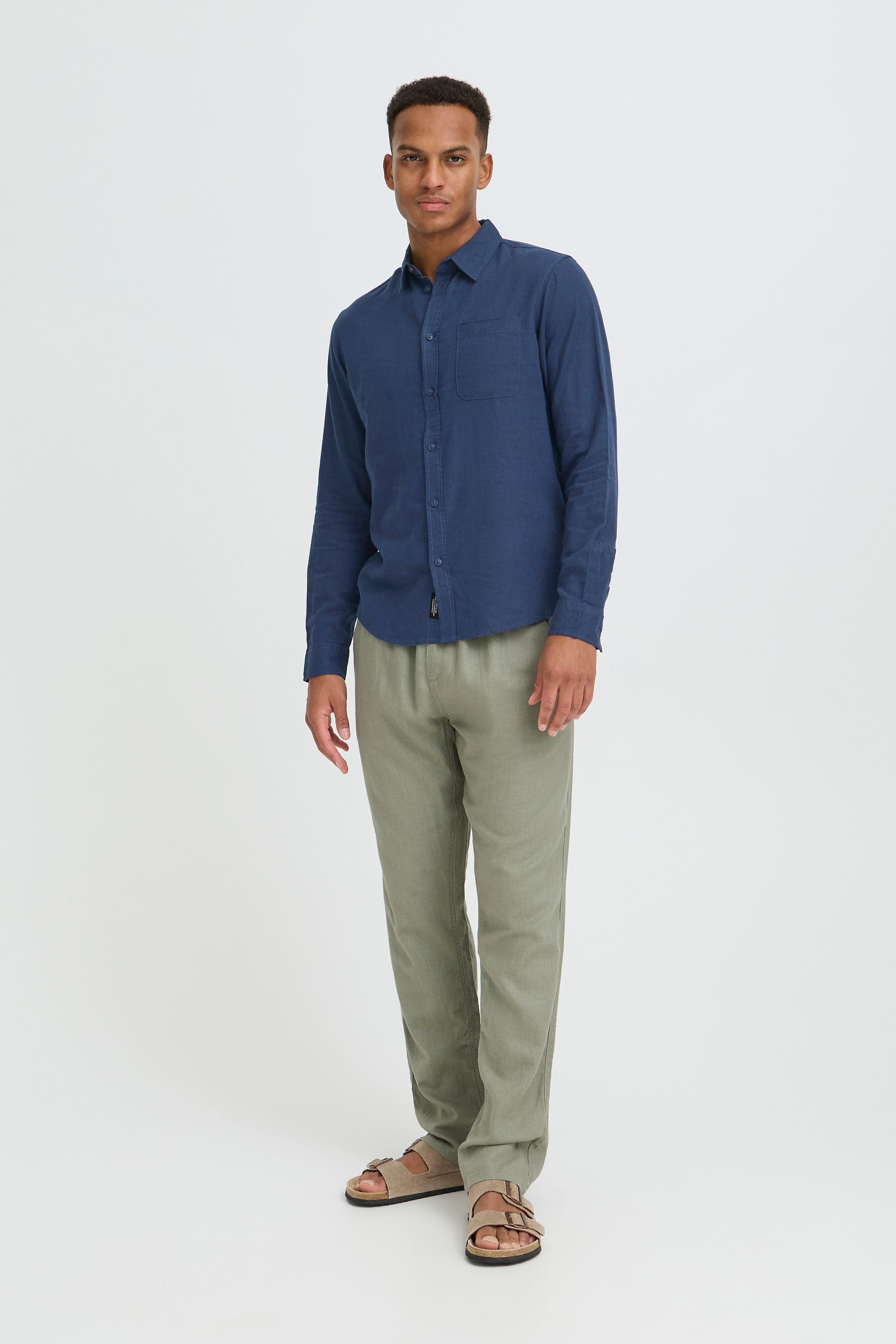 Thumbnail - Blend Leinenhemd "BHMLinex" Stilvolles Langarmhemd aus Leinenmix mit Brusttasche