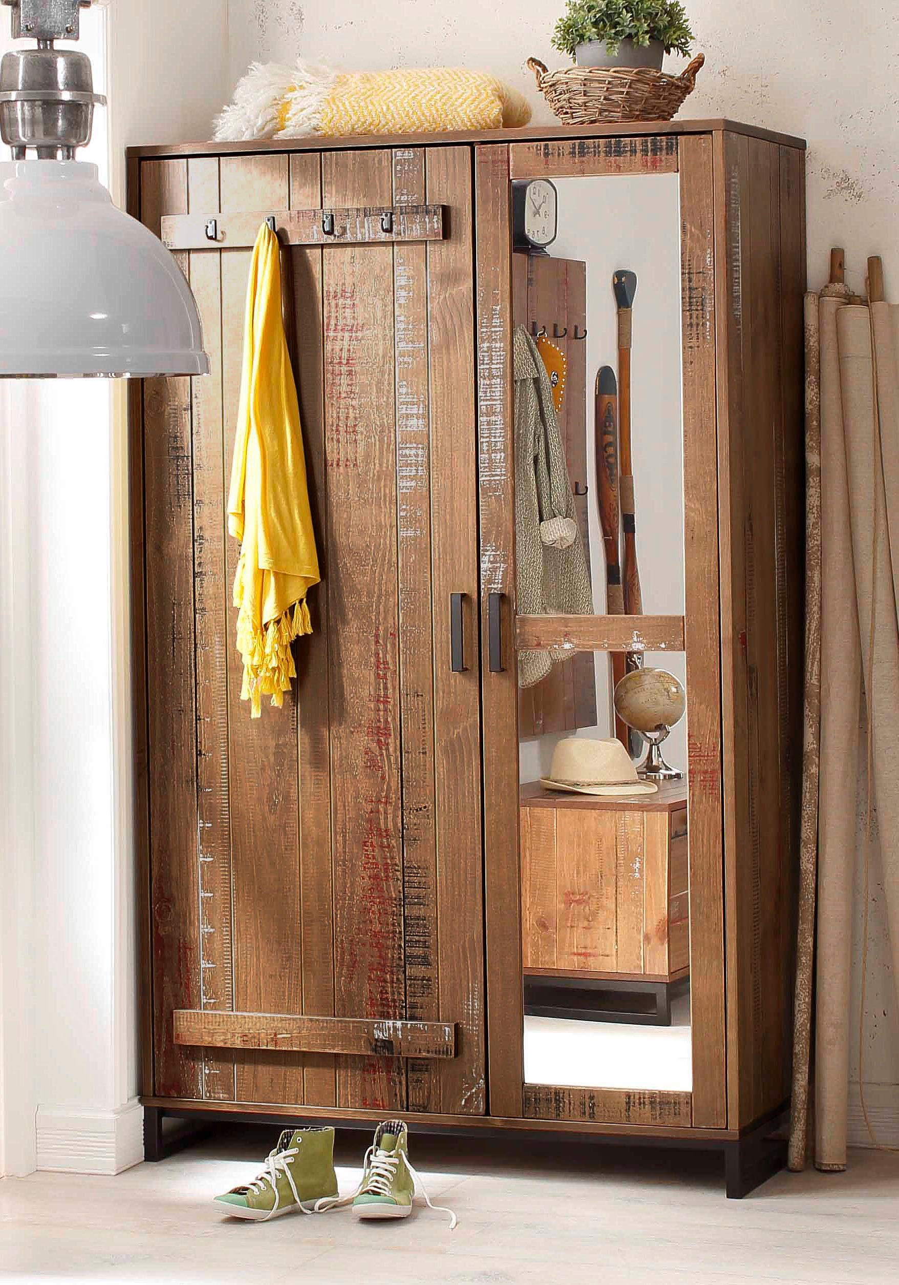 OTTO home Garderobenschrank "Santos" mit besonderen Türfronten und Spiegel, günstig online kaufen