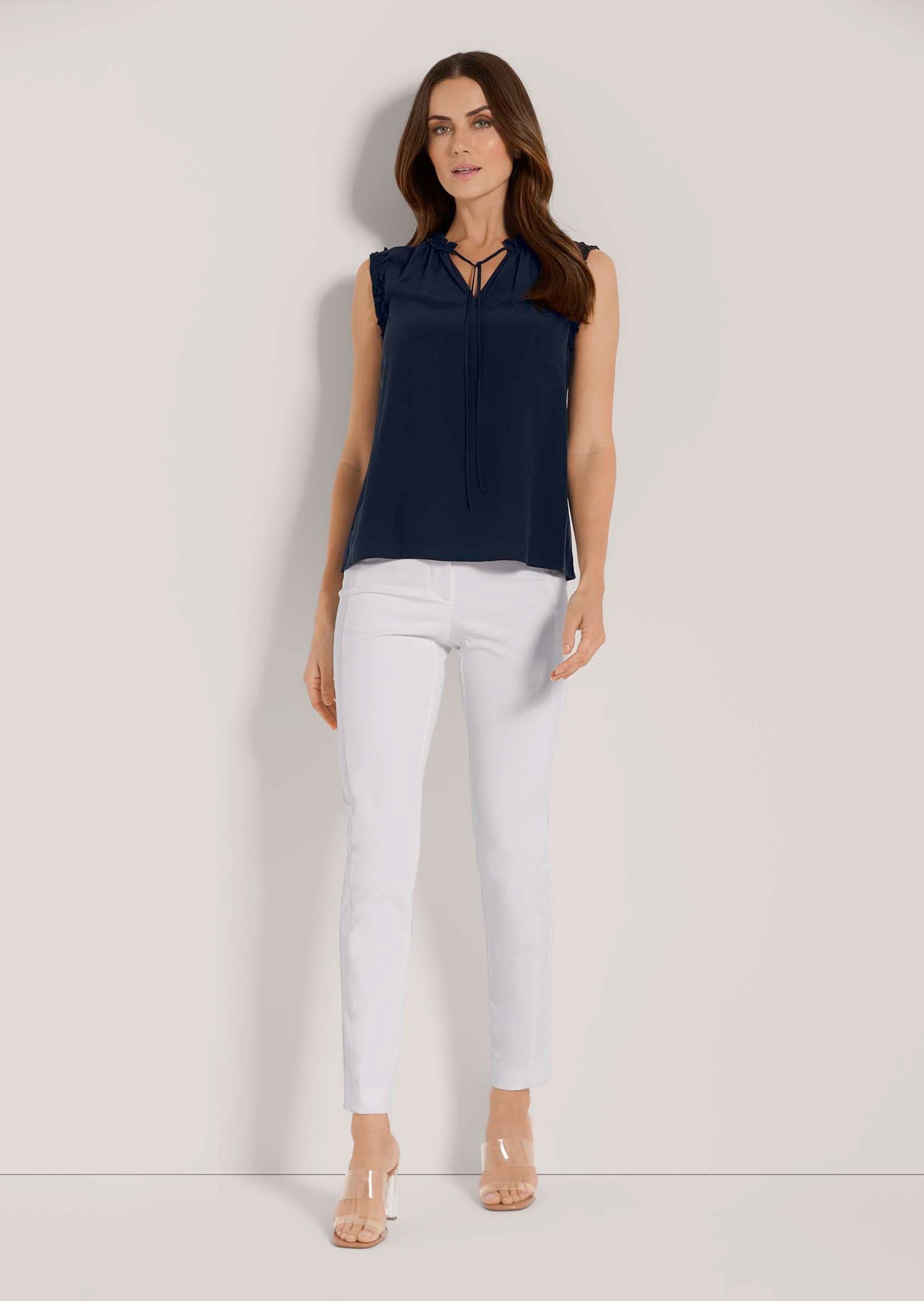 MADELEINE Kurzarmshirt "Blusentop Ärmelloses Top aus reiner Seide" günstig online kaufen