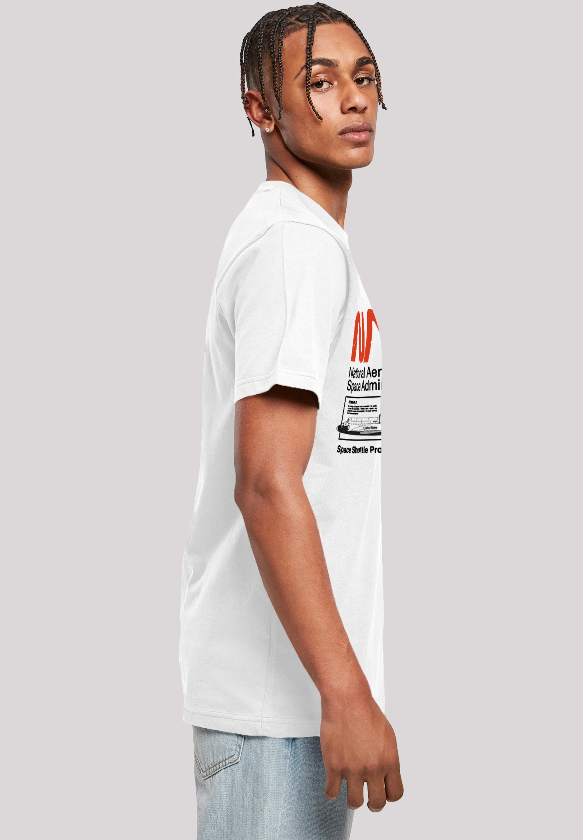 F4NT4STIC T-Shirt »NASA Classic Space Shuttle White«, Herren,Premium Merch,Regular-Fit,Basic,Bedruckt