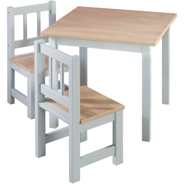 roba® Kindersitzgruppe »Woody, Holzdekor/taupe«, (3 tlg.) | BAUR