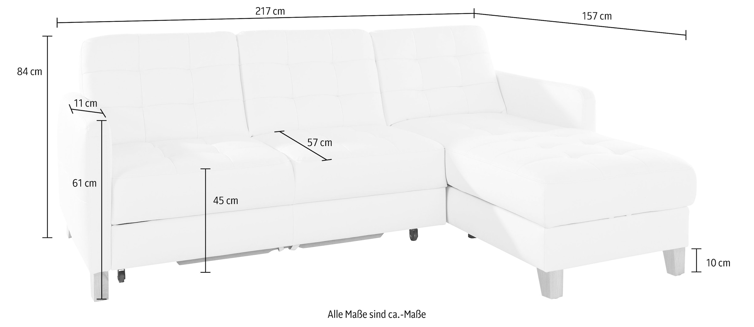exxpo - sofa fashion Ecksofa »Elio, kompakt und komfortabel, bequem und zeitloses Design, L-Form«, wahlweise mit Bettfunktion