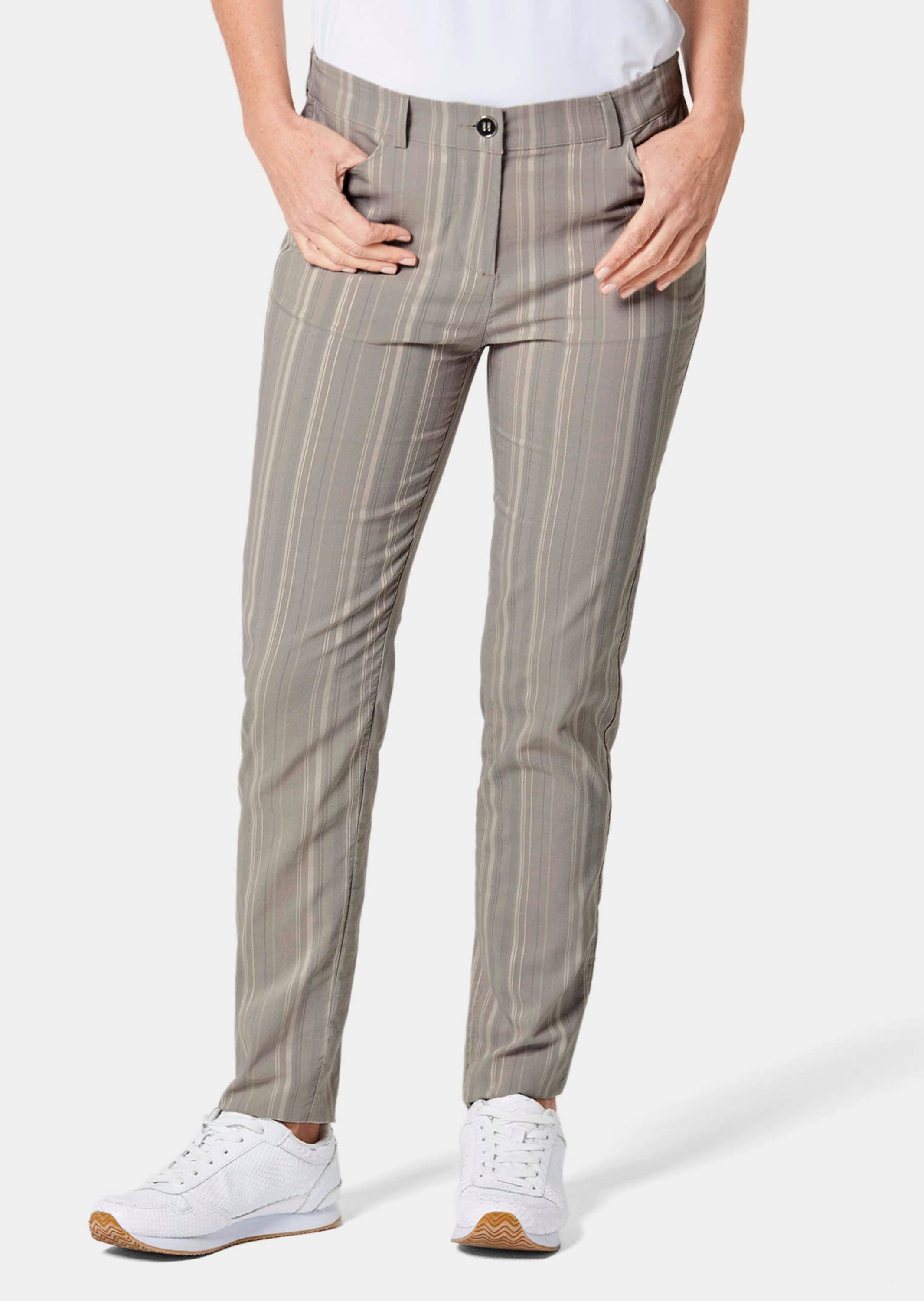 GOLDNER Stoffhose »Struktur-Hose Sportliche Strukturhose in elastischer Ware«