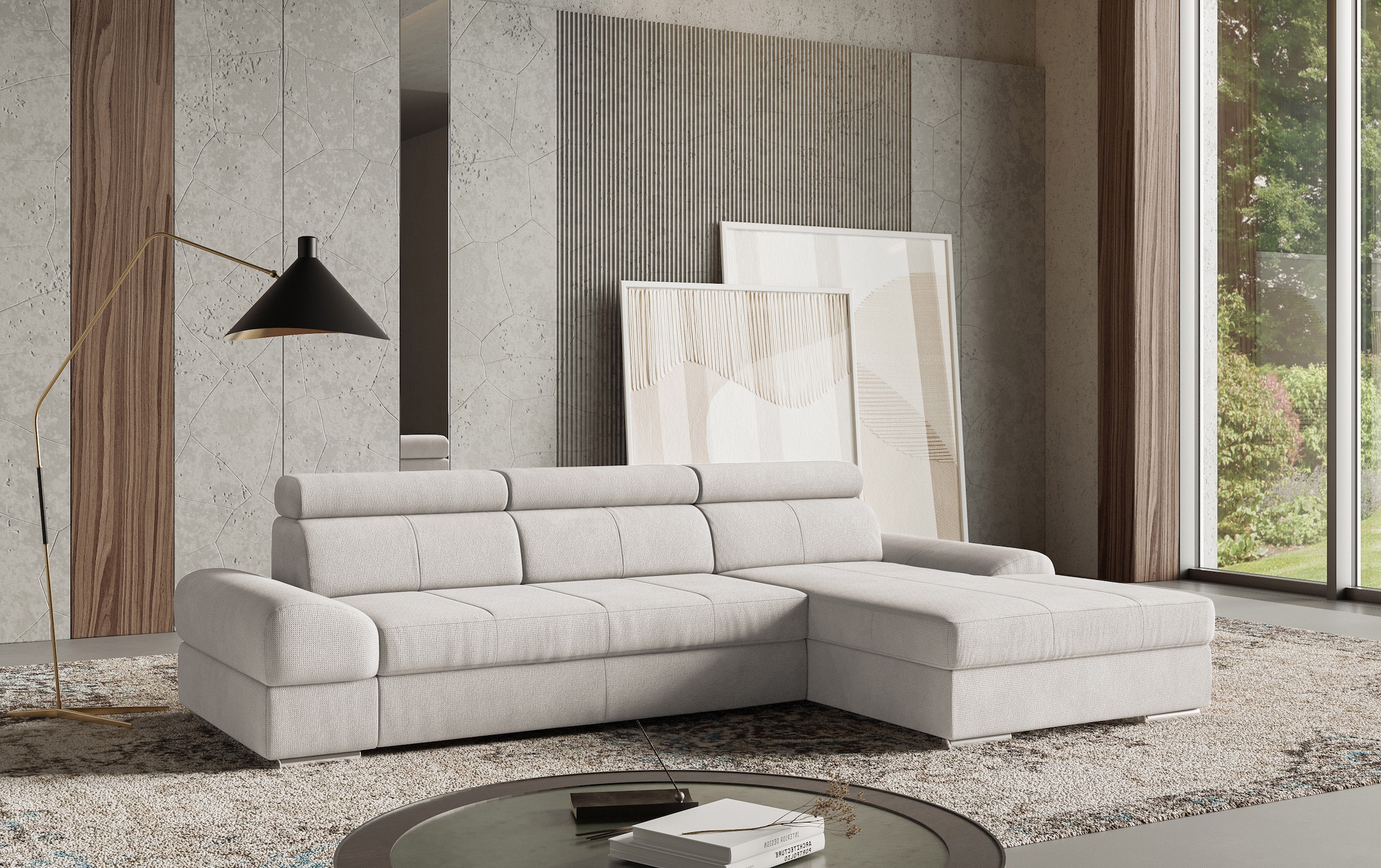 sit&more Ecksofa "Broadway L-Form" inklusive Kopfteilverstellung, wahlweise mit Schlaffunktion