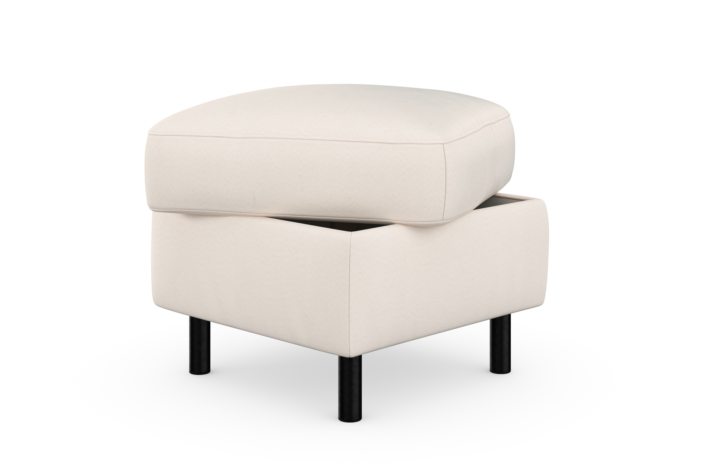 sit&more Stauraumhocker »Sinatra« Sitzfläche ist abnehmbar, mattschwarze Metallfüße