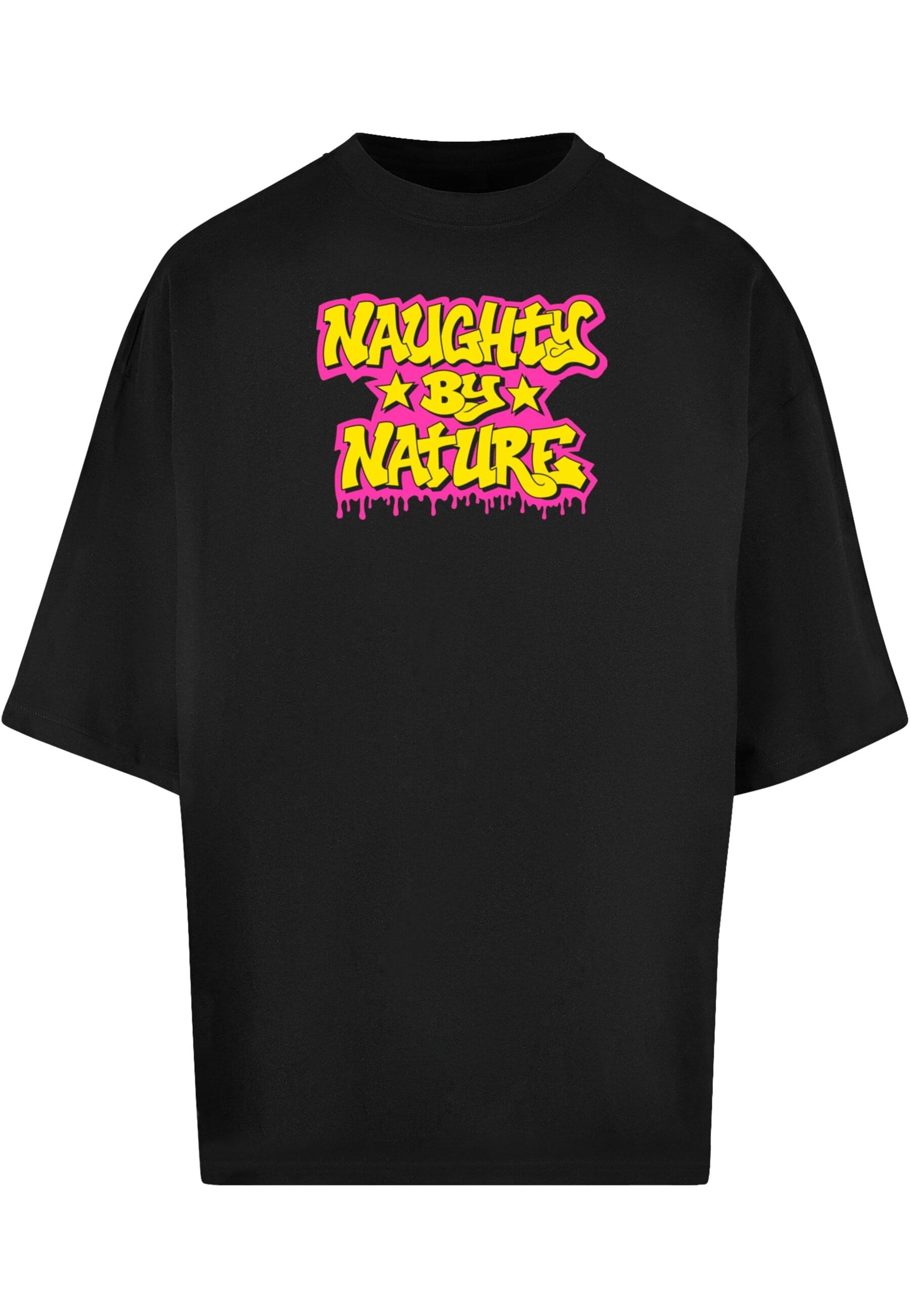 Merchcode T-Shirt »Merchcode Herren Naughty By Nature - Neon Drop Huge Tee«, (1 tlg.)